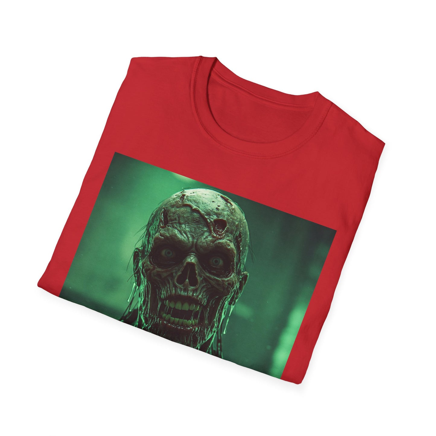 Apocalyptic Portrait Tee, bold, decaying zombie graphic