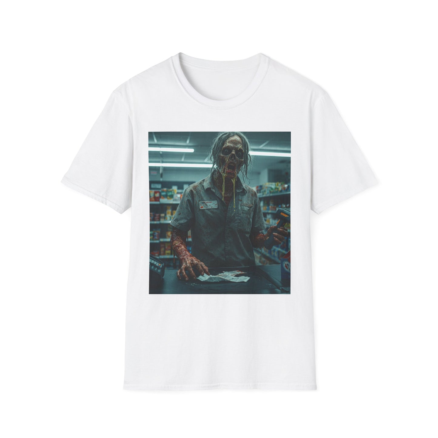 Horror Fan Apocalyptic Portrait Tee, bold, decaying zombie graphic