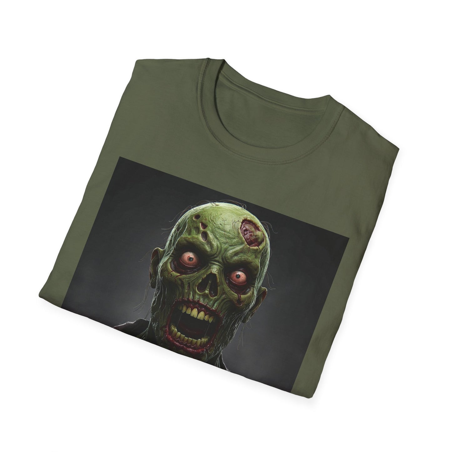 Apocalyptic Portrait Tee, bold, decaying zombie graphic