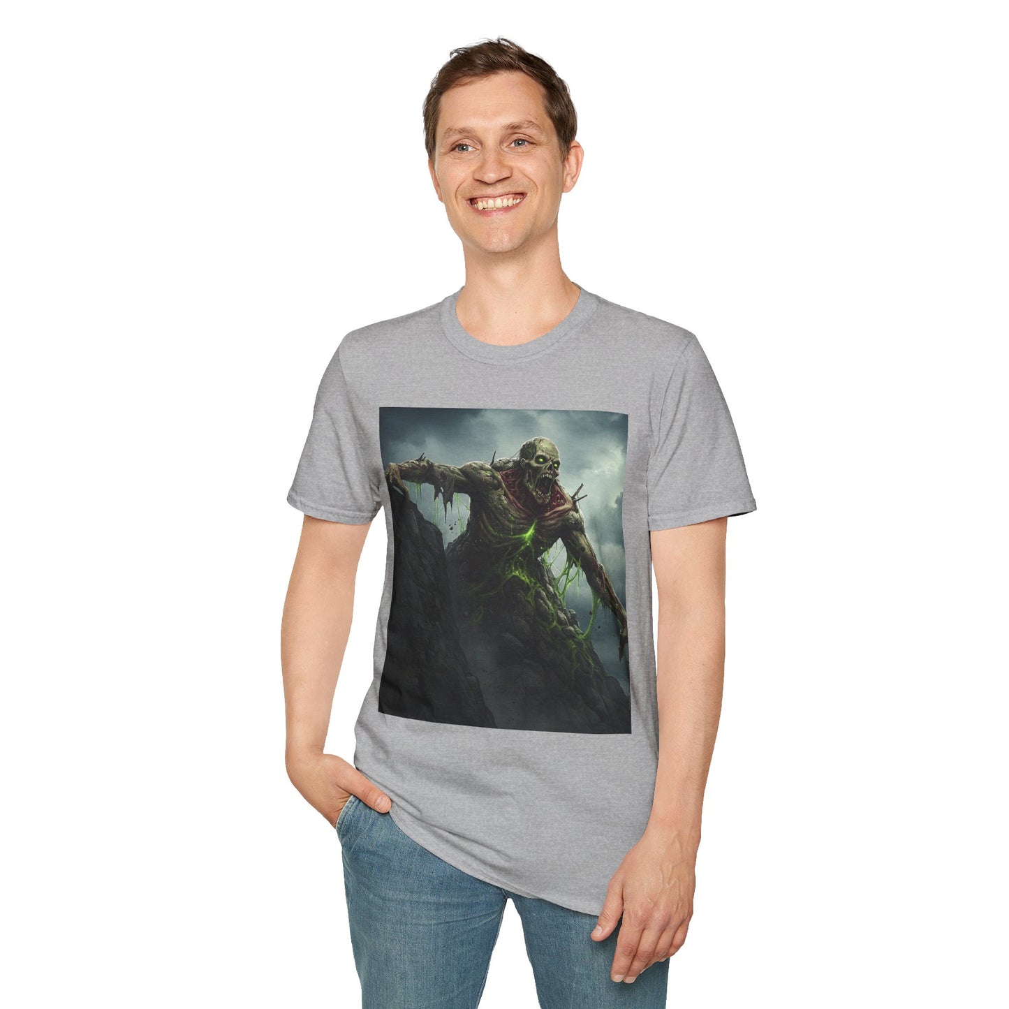 Creepy Monster Unisex Softstyle T-Shirt - Perfect for Halloween and Horror Fans