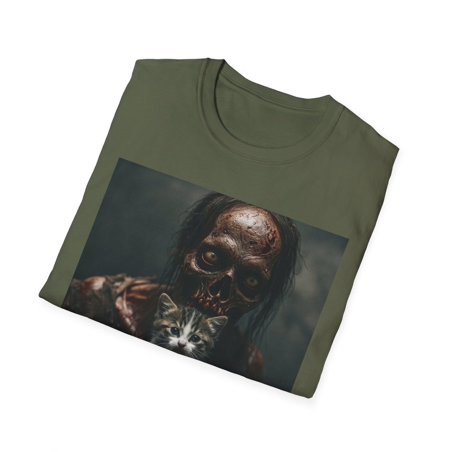 Apocalyptic Portrait Tee, bold, decaying zombie graphic