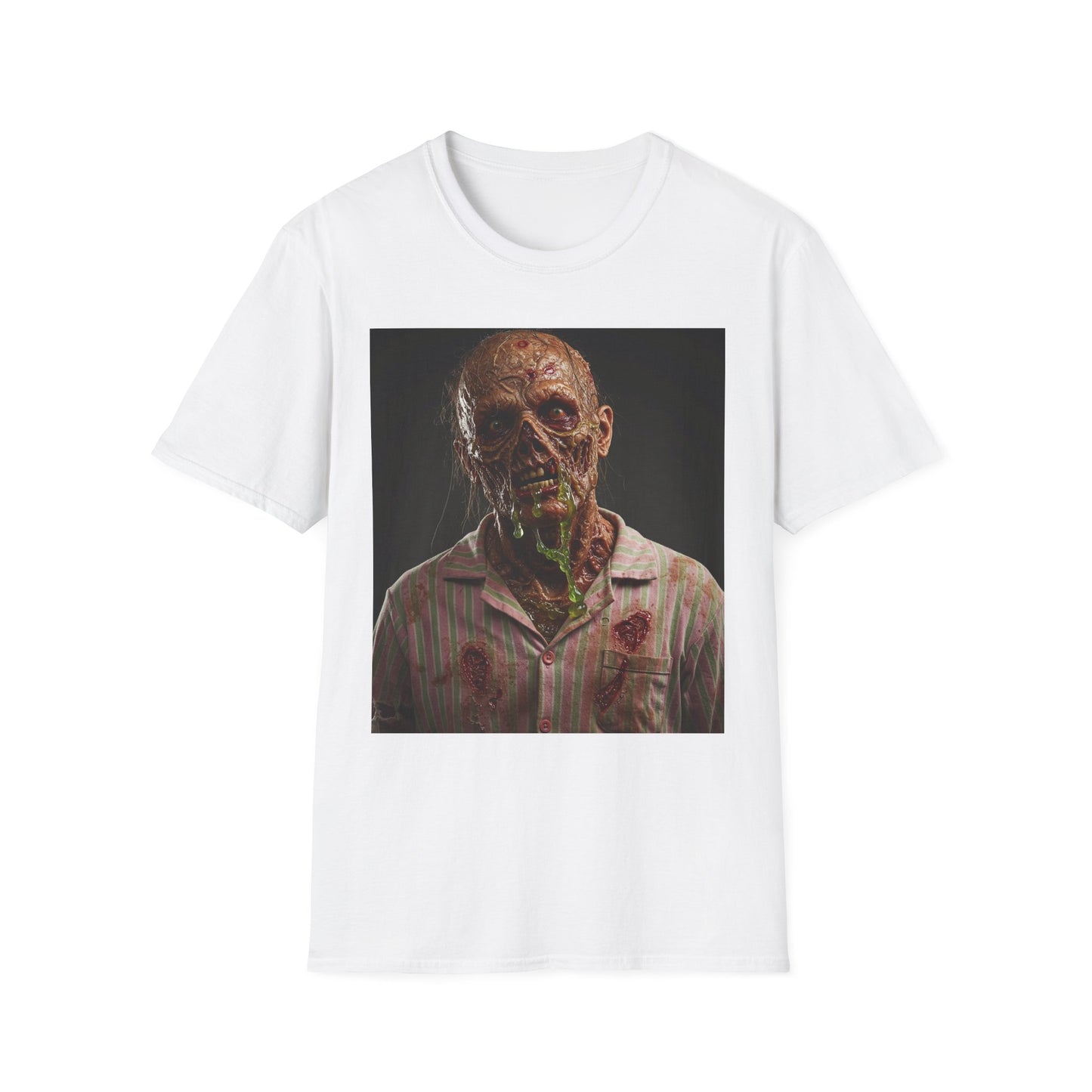 Horror-Inspired Unisex Softstyle T-Shirt - Zombie Graphic Tee