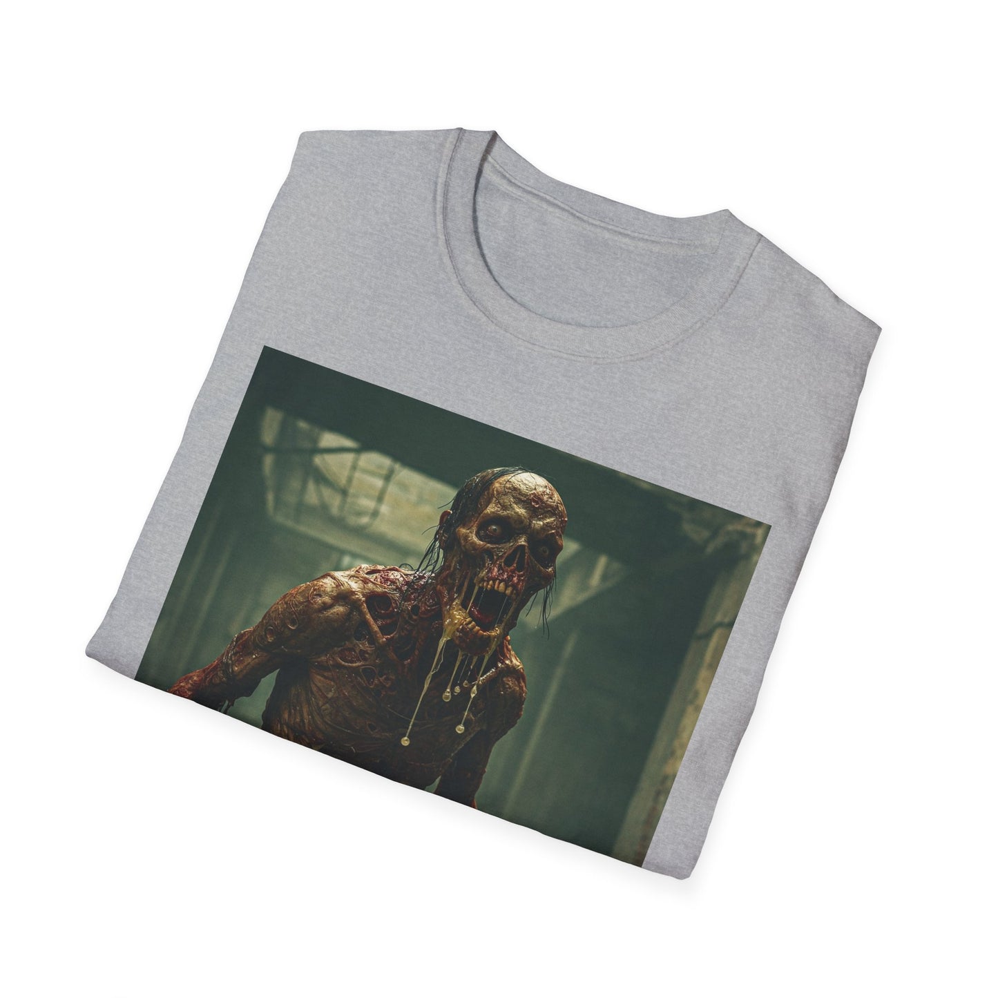 Horror Graphic Unisex T-Shirt - Spooky Zombie Design - Perfect for Halloween and Horror Fans