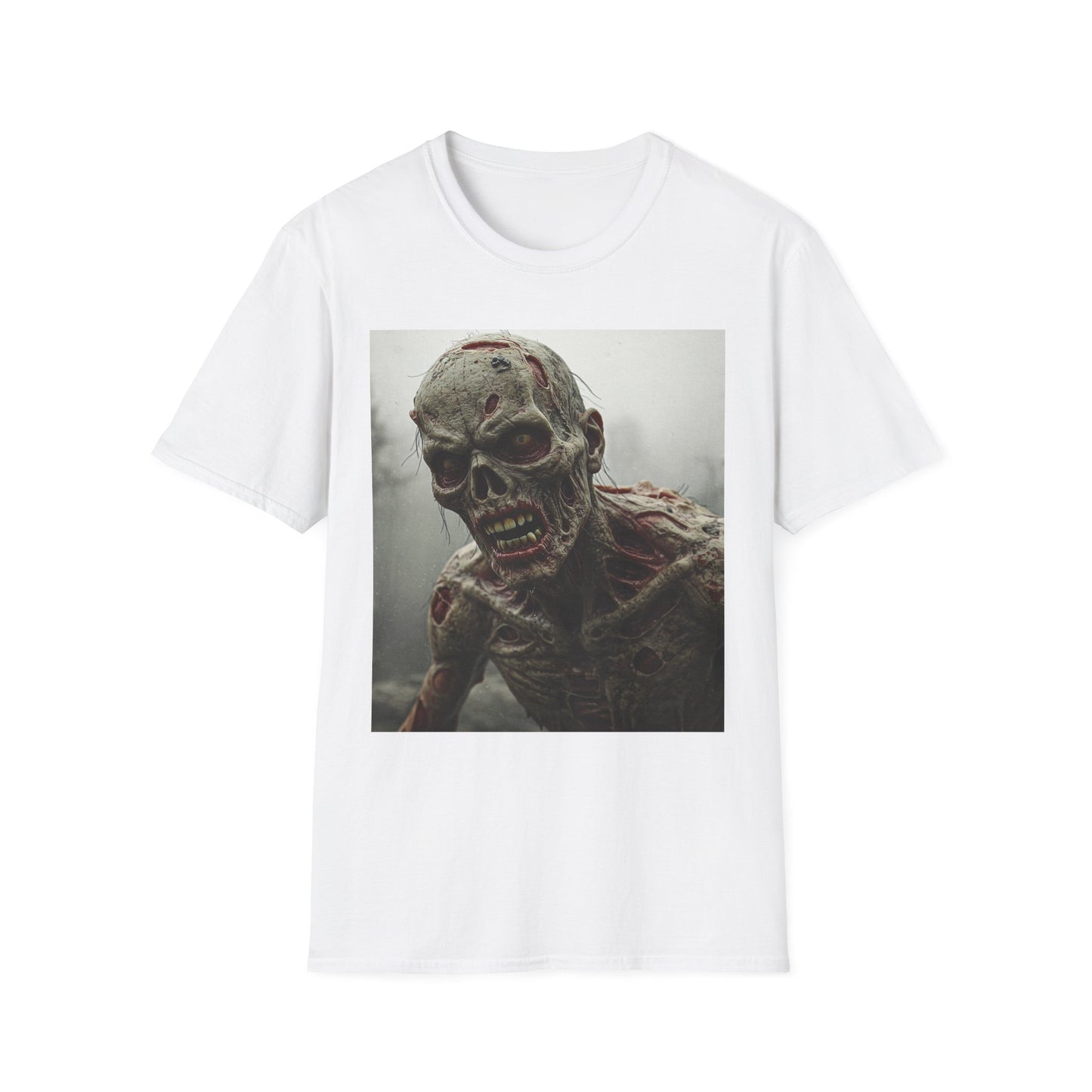 Apocalyptic Portrait Tee, bold, decaying zombie graphic