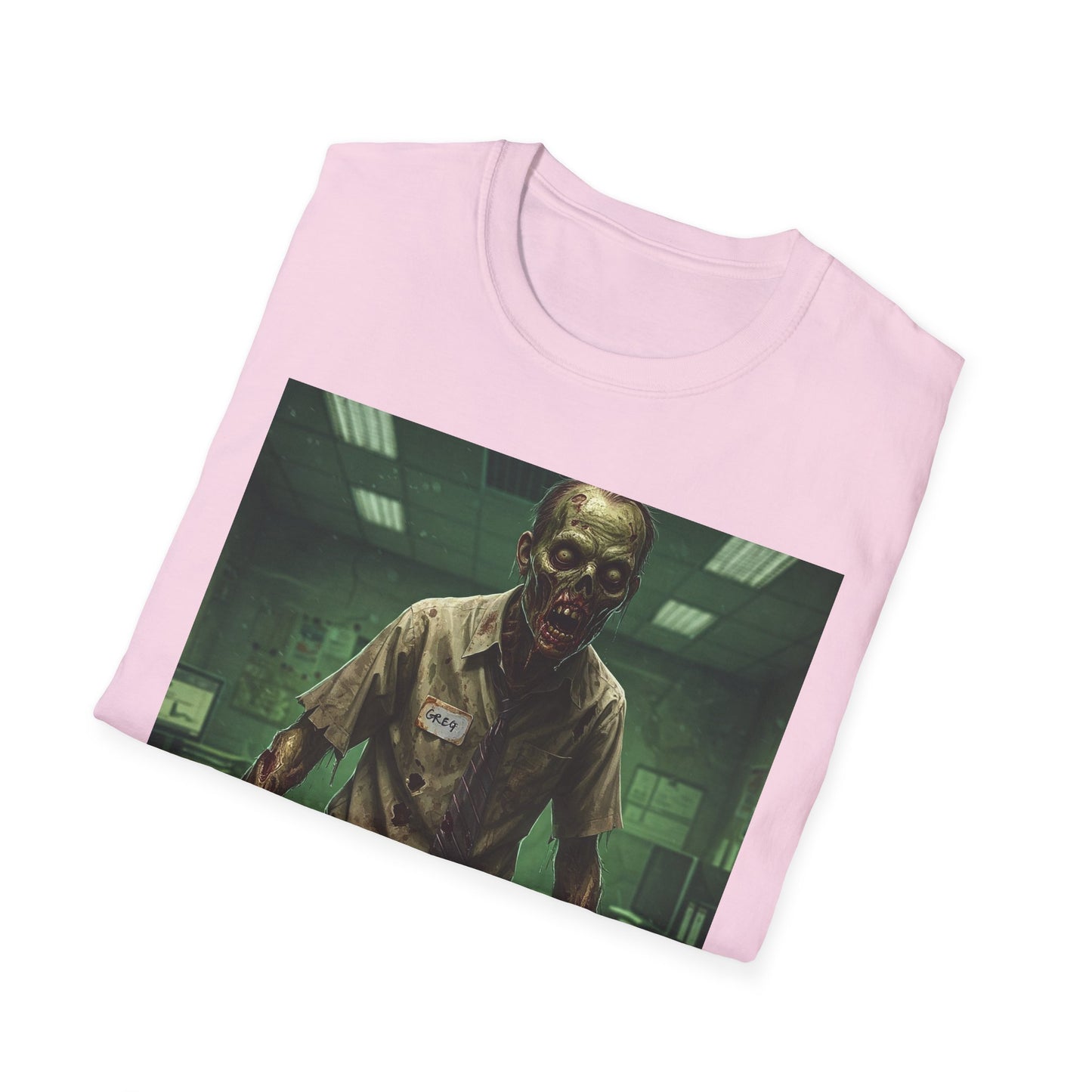 Zombie Office Horror Unisex Softstyle T-Shirt