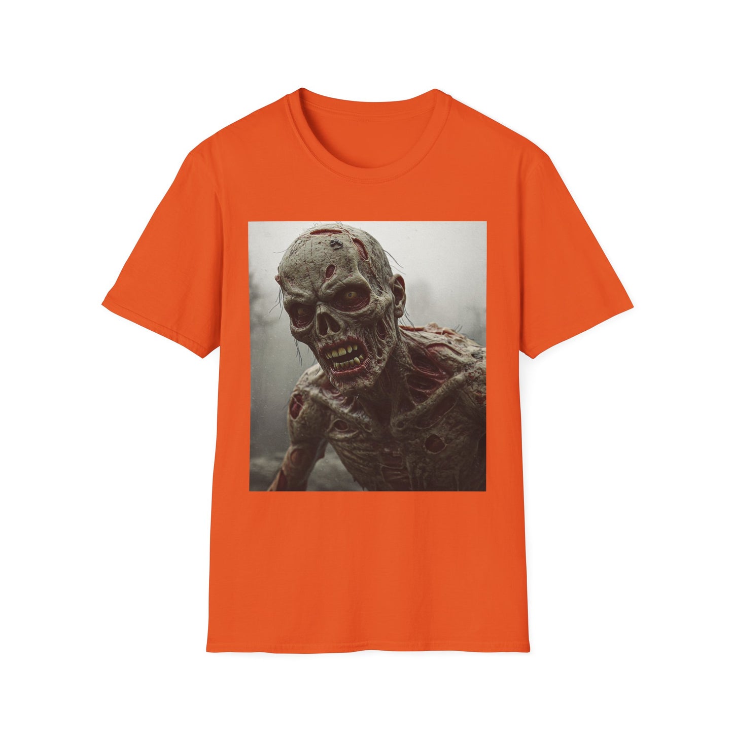 Apocalyptic Portrait Tee, bold, decaying zombie graphic