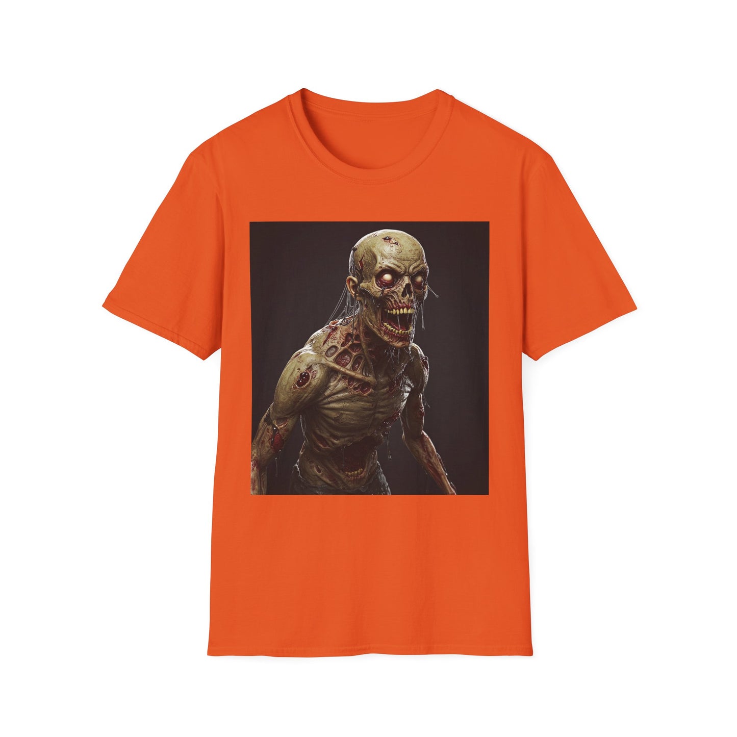 Spooky Skeleton Unisex Softstyle T-Shirt - Perfect for Halloween & Horror Fans