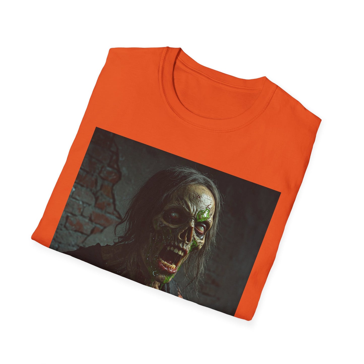 Apocalyptic Portrait Tee, bold, decaying zombie graphic