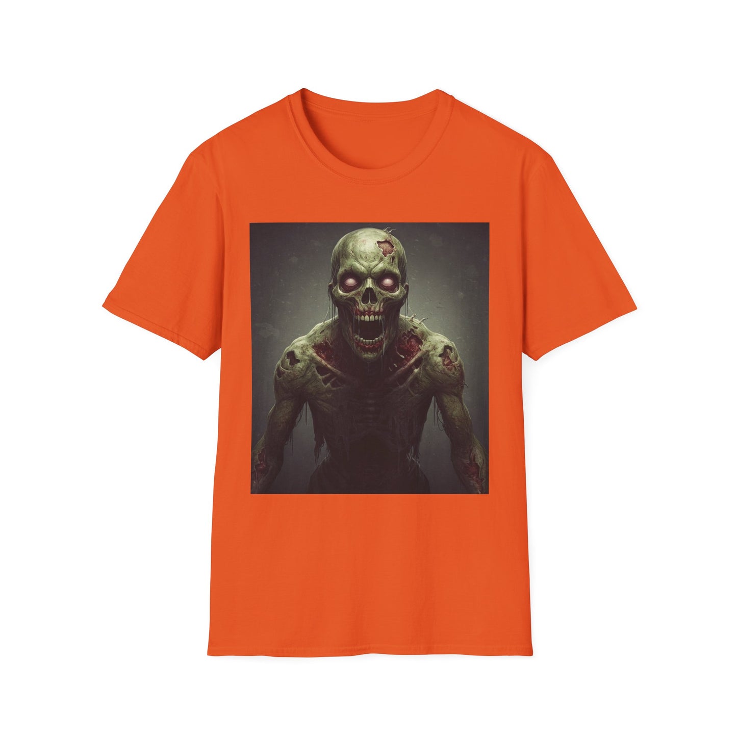 Apocalyptic Portrait Tee, bold, decaying zombie graphic