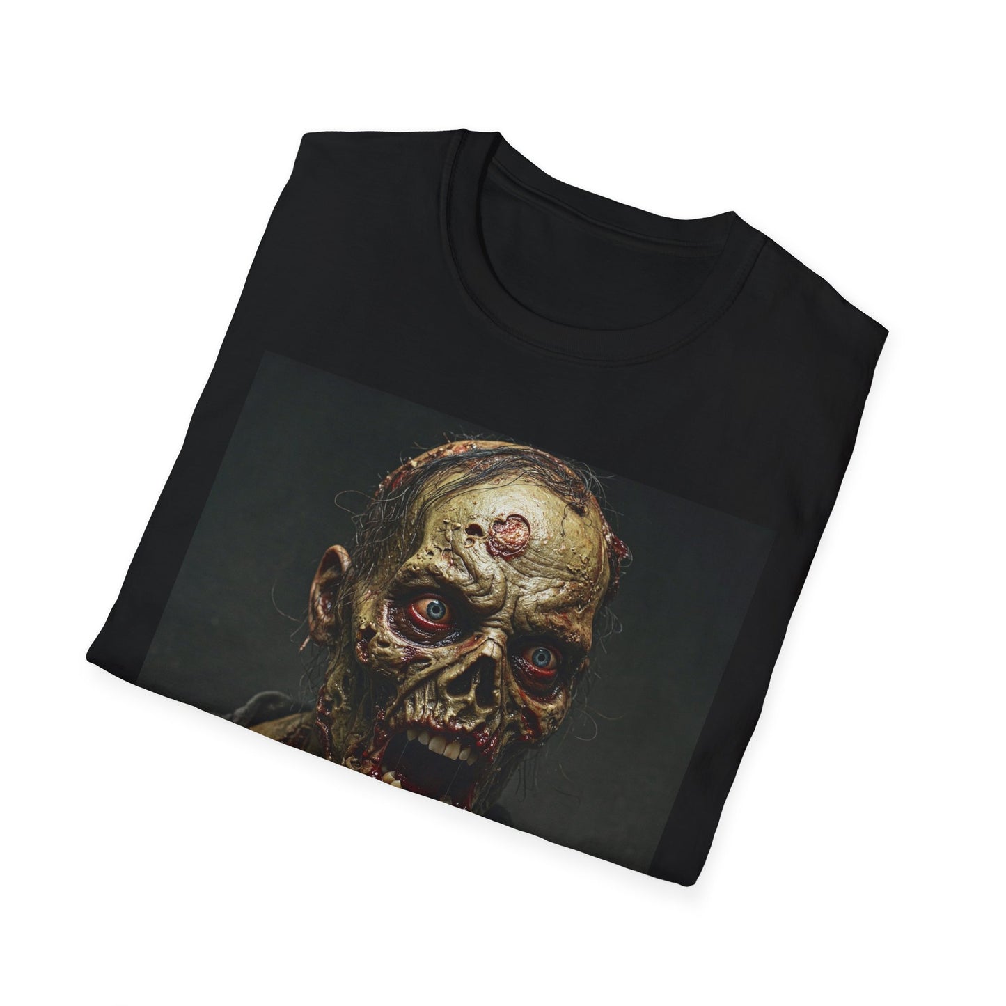 Apocalyptic Portrait Tee, bold, decaying zombie graphic