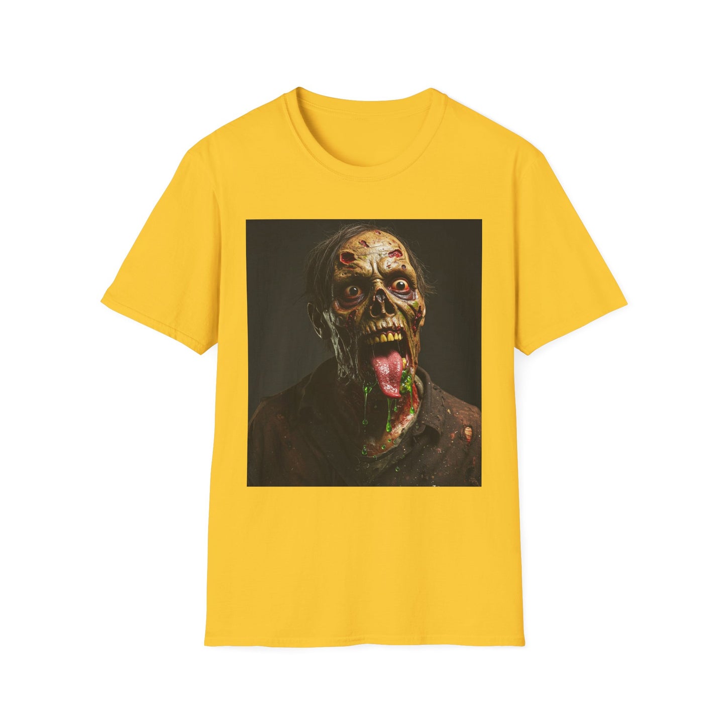 Apocalyptic Portrait Tee, bold, decaying zombie graphic