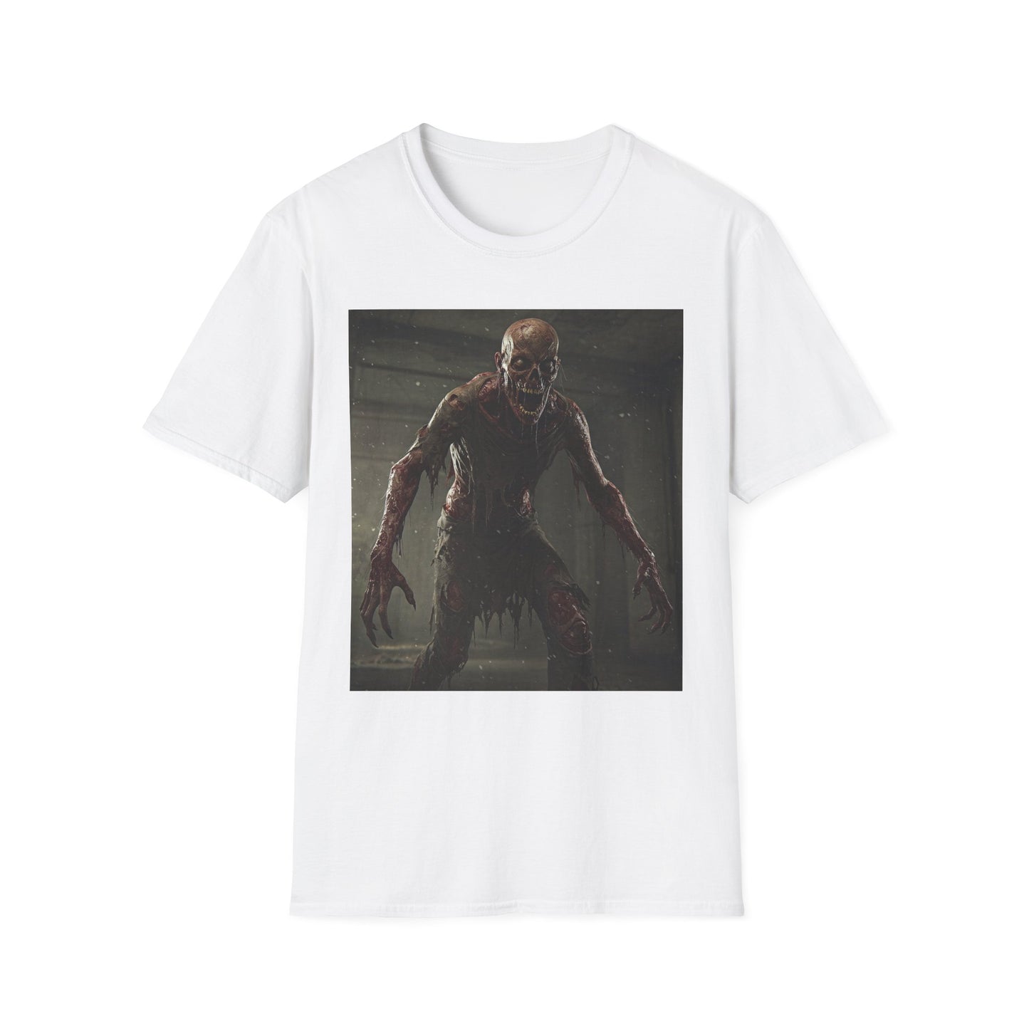 Apocalyptic Portrait Tee, bold, decaying zombie graphic