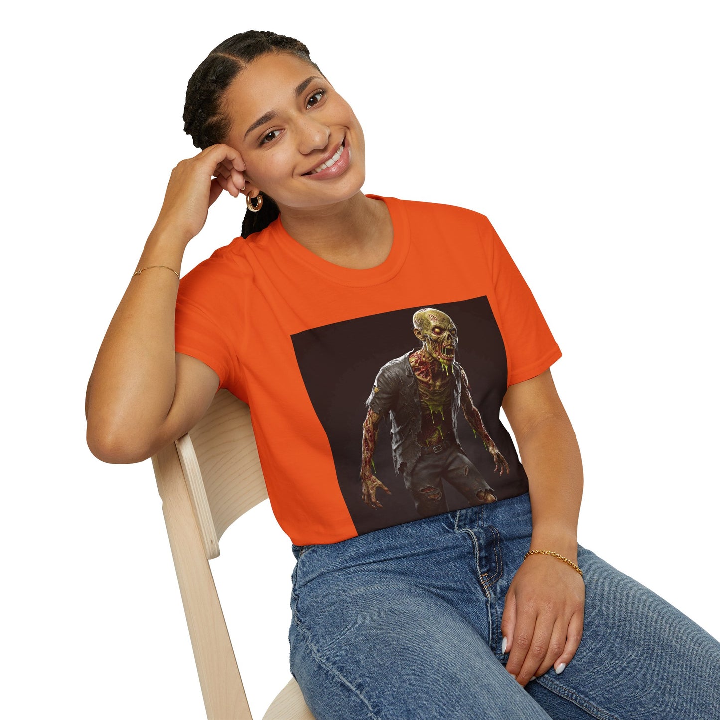 Zombie Graphic Unisex Softstyle T-Shirt | Perfect for Halloween and Horror Fans