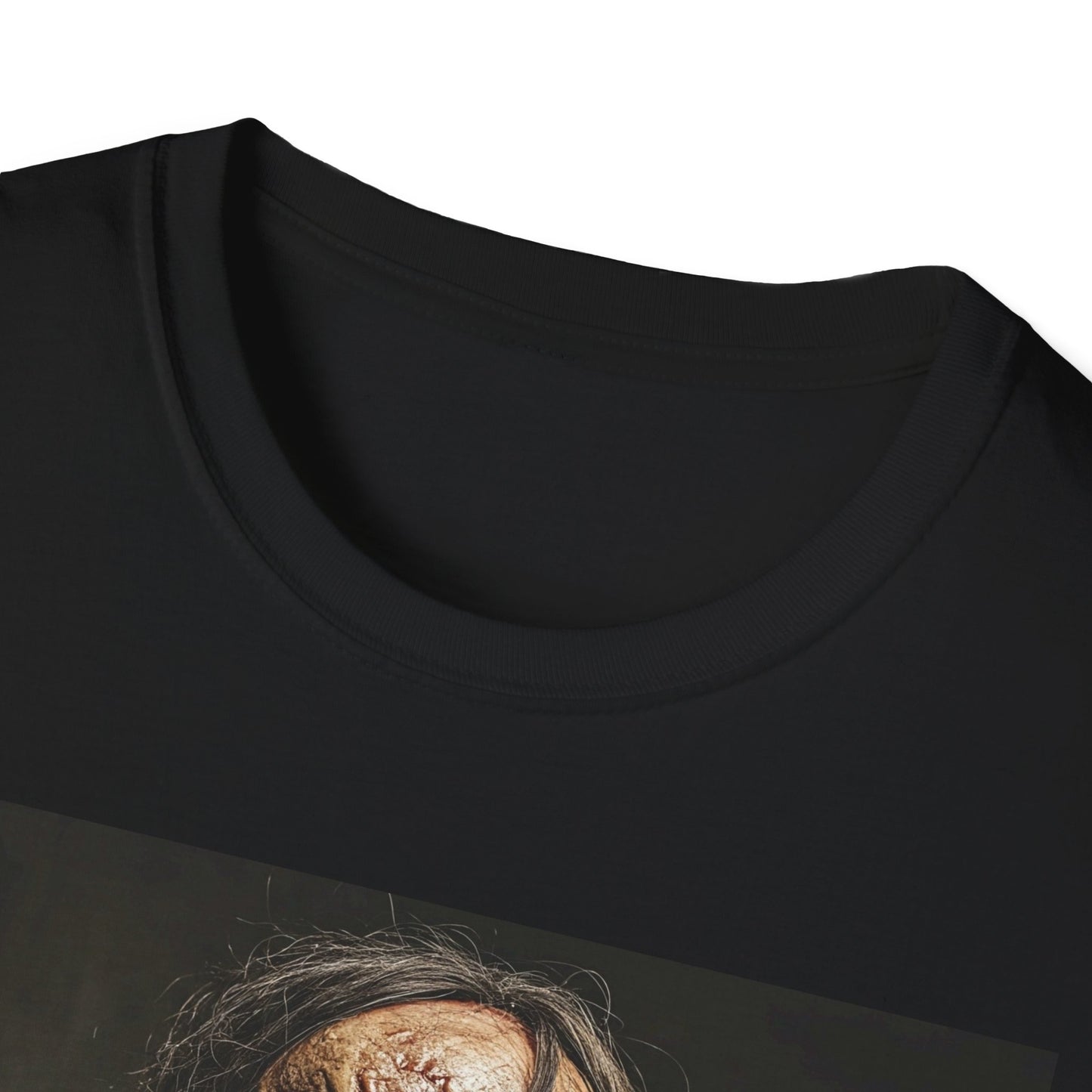 Apocalyptic Portrait Tee, bold, decaying zombie graphic