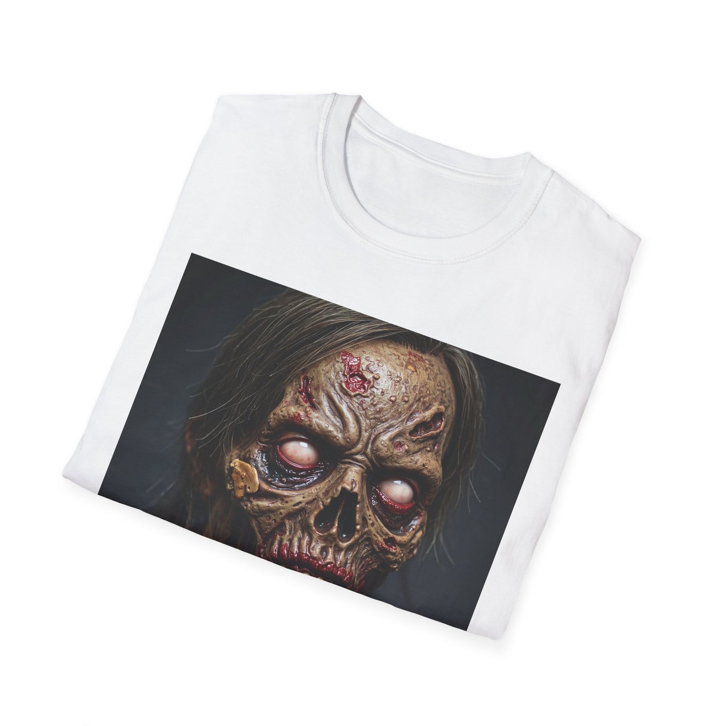 Apocalyptic Portrait Tee, bold, decaying zombie graphic