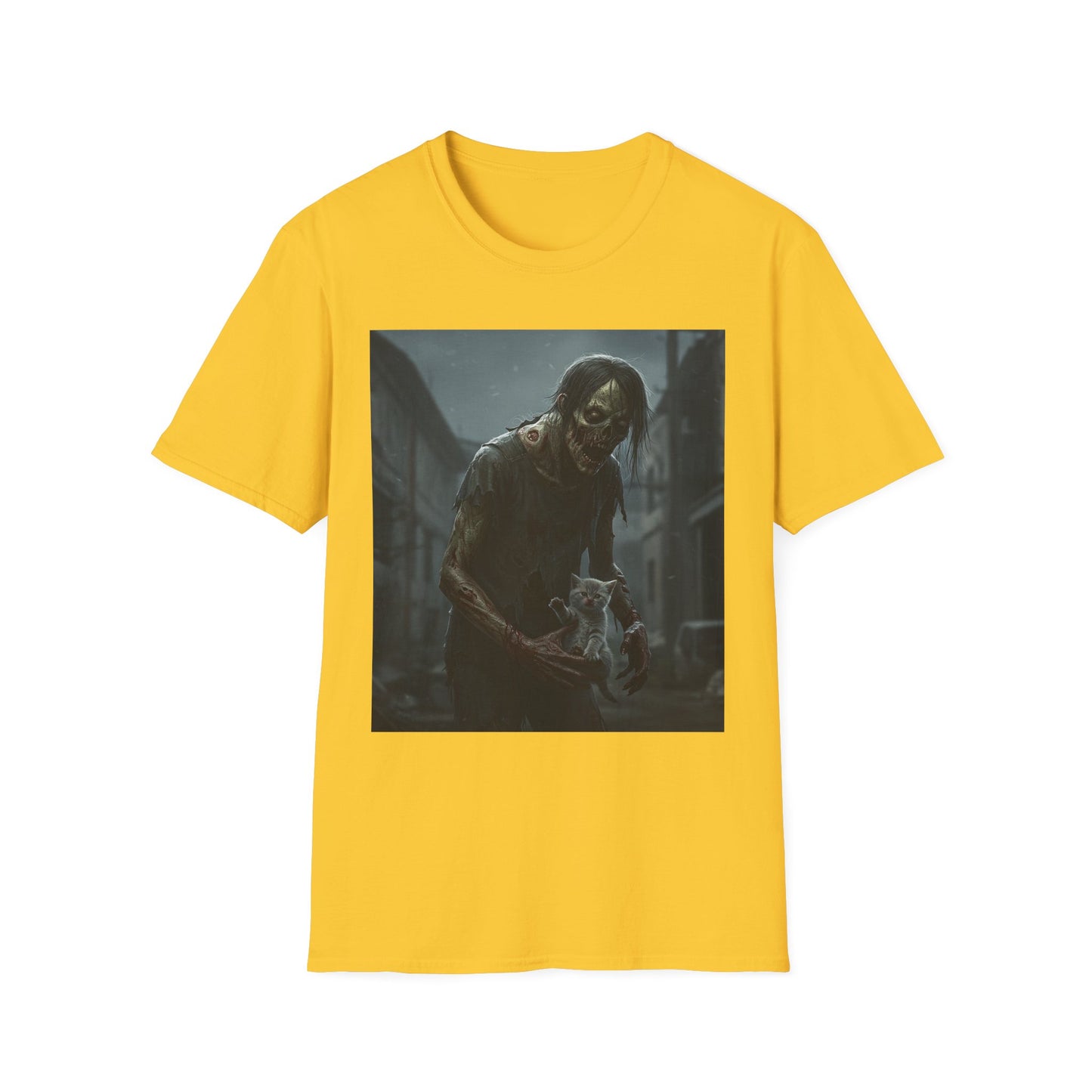 Apocalyptic Portrait Tee, bold, decaying zombie graphic