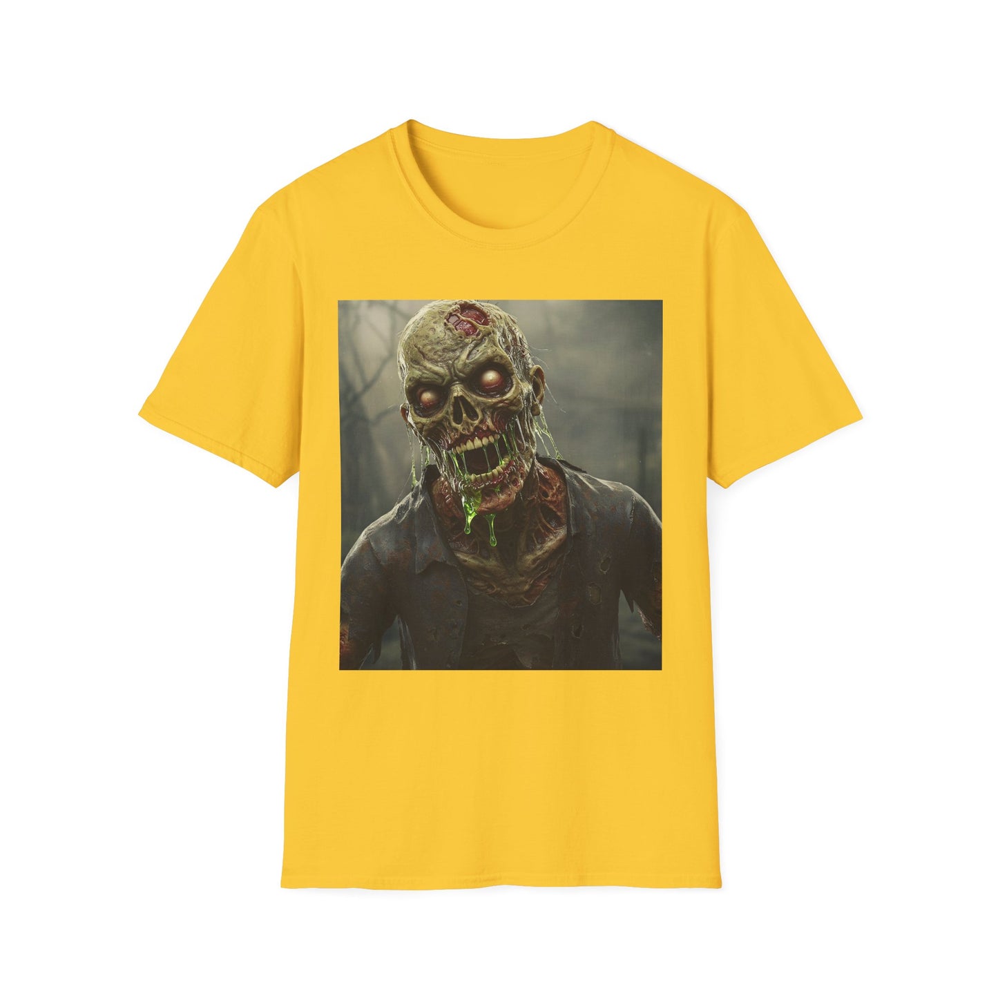 Unisex Softstyle Zombie Graphic T-Shirt - Perfect for Halloween and Horror Fans