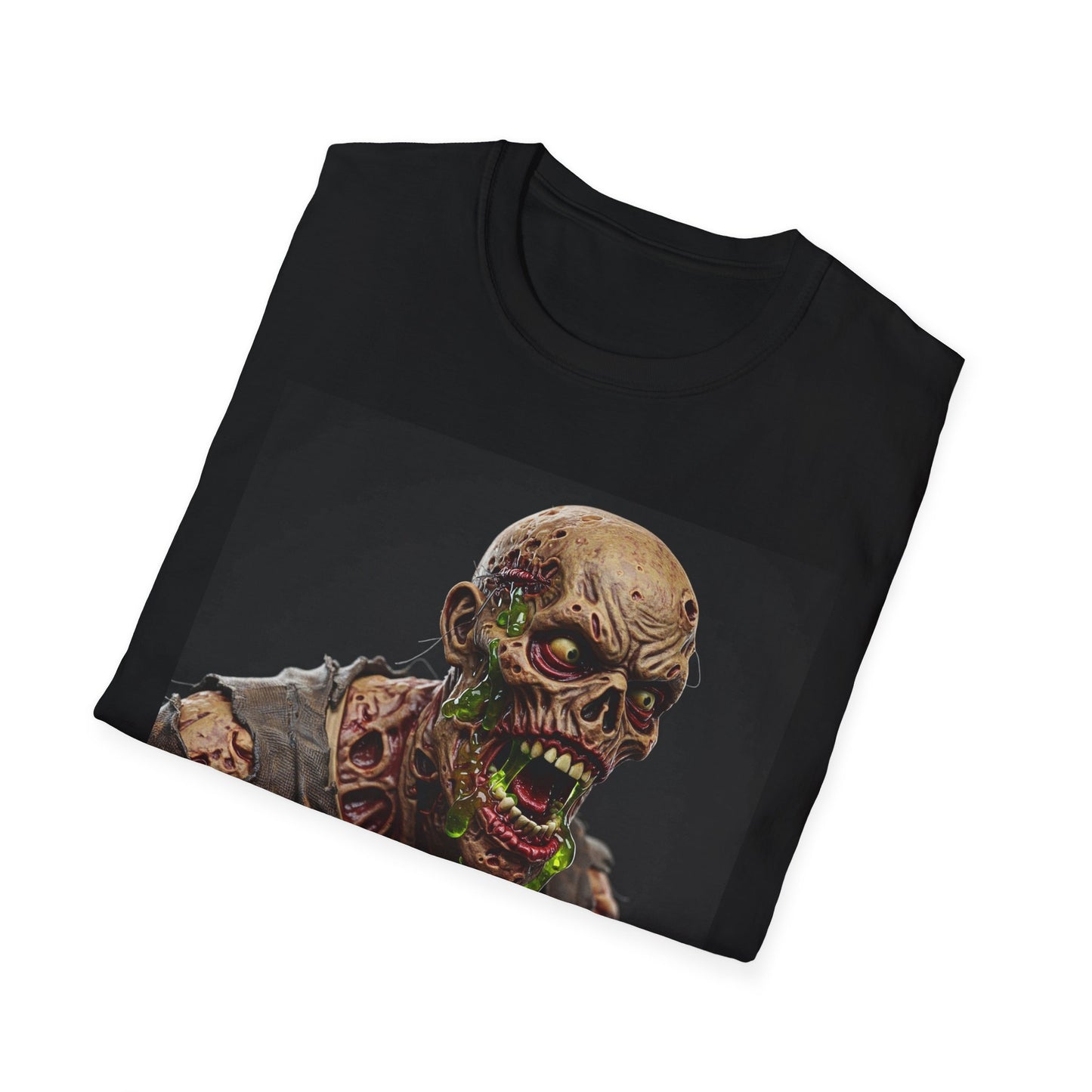 Apocalyptic Portrait Tee, bold, decaying zombie graphic