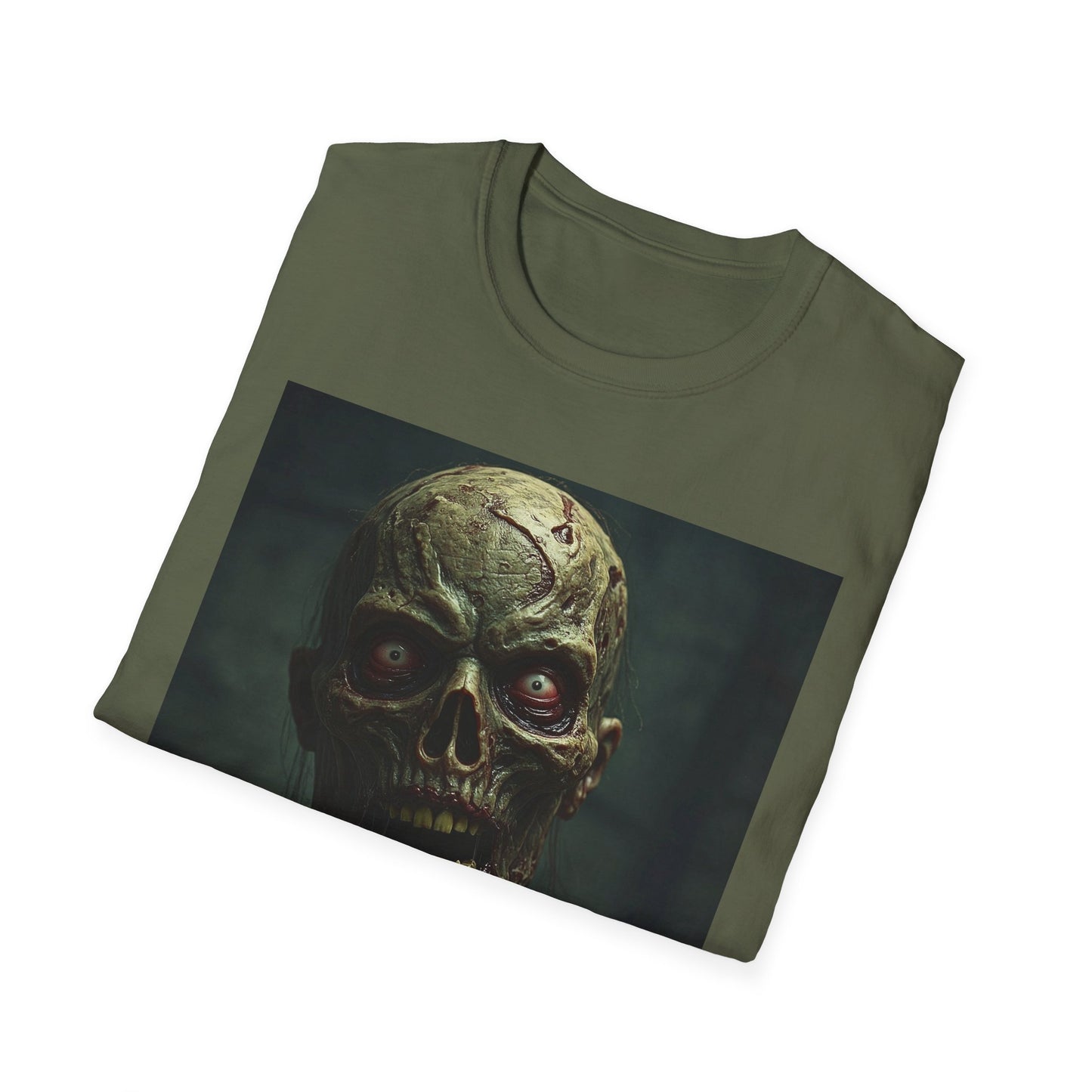 Apocalyptic Portrait Tee, bold, decaying zombie graphic