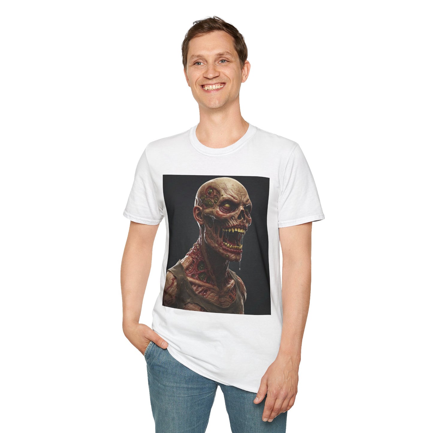 Zombie Graphic Unisex Softstyle T-Shirt | Horror Movie Fan Apparel