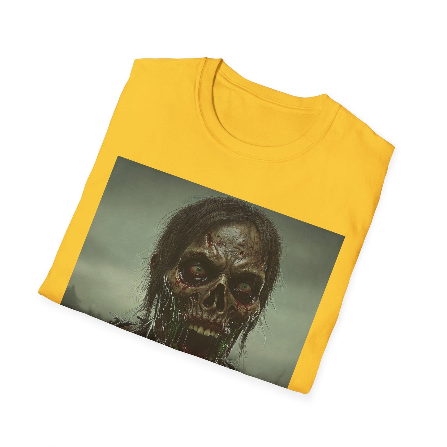 Apocalyptic Portrait Tee, bold, decaying zombie graphic