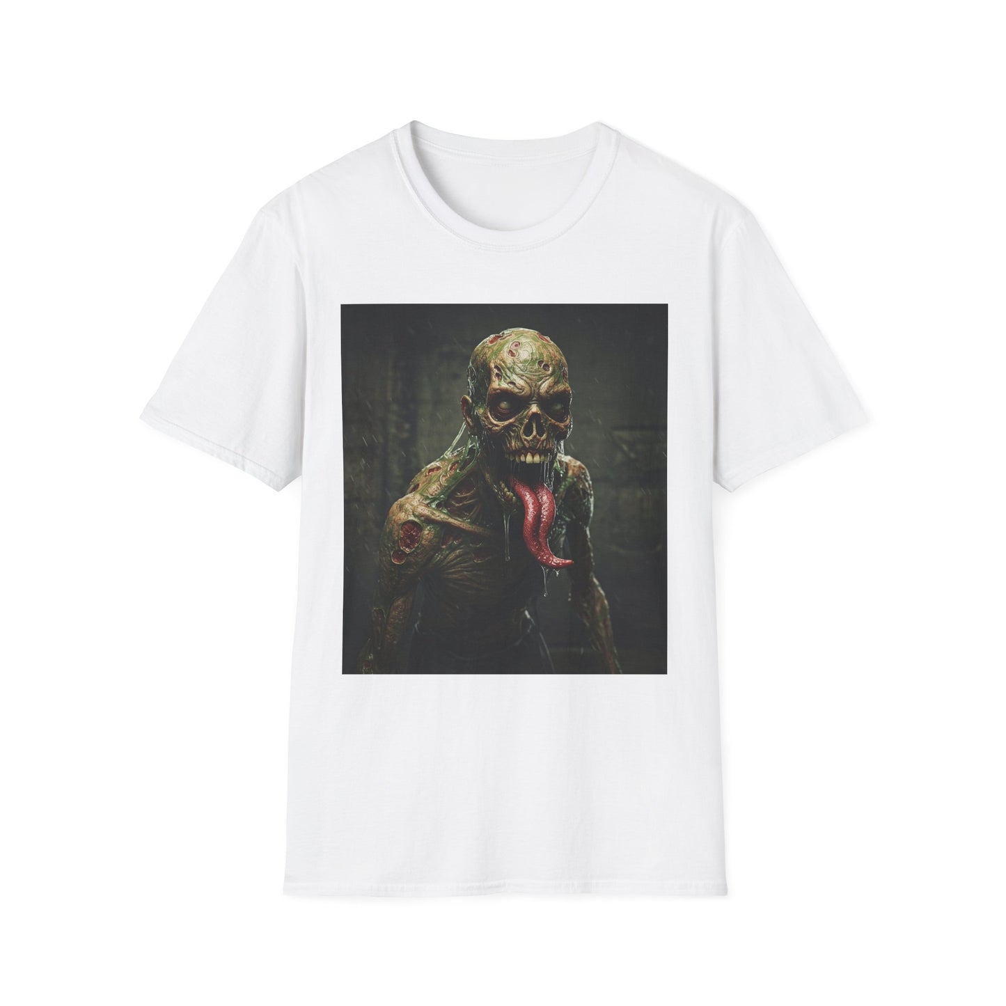 Apocalyptic Portrait Tee, bold, decaying zombie graphic