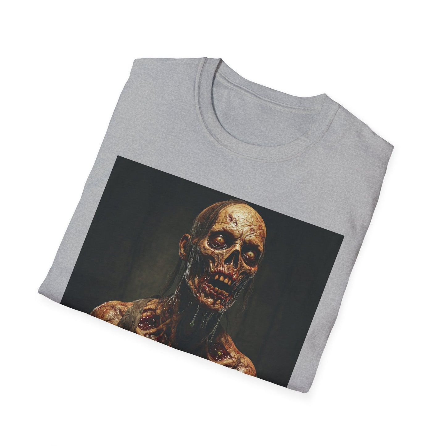 Apocalyptic Portrait Tee, bold, decaying zombie graphic