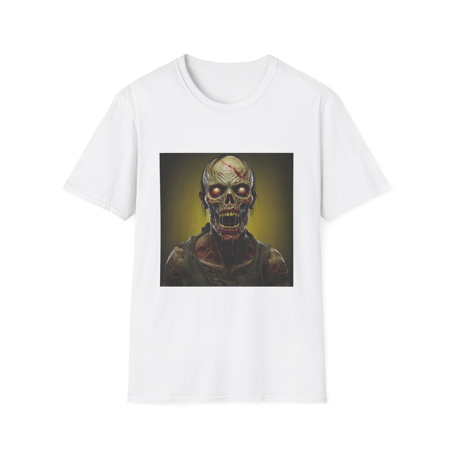 Apocalyptic Portrait Tee, bold, decaying zombie graphic