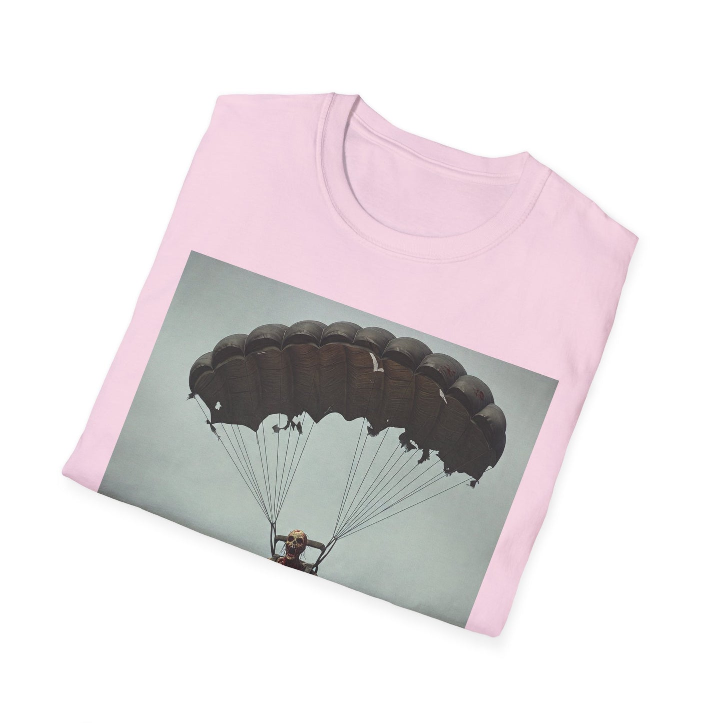 Adventure Awaits Parachuting Hero Unisex Softstyle T-Shirt