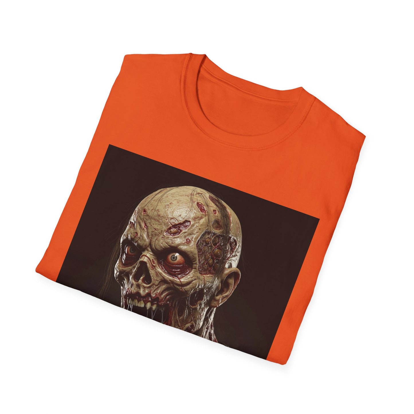 Apocalyptic Portrait Tee, bold, decaying zombie graphic