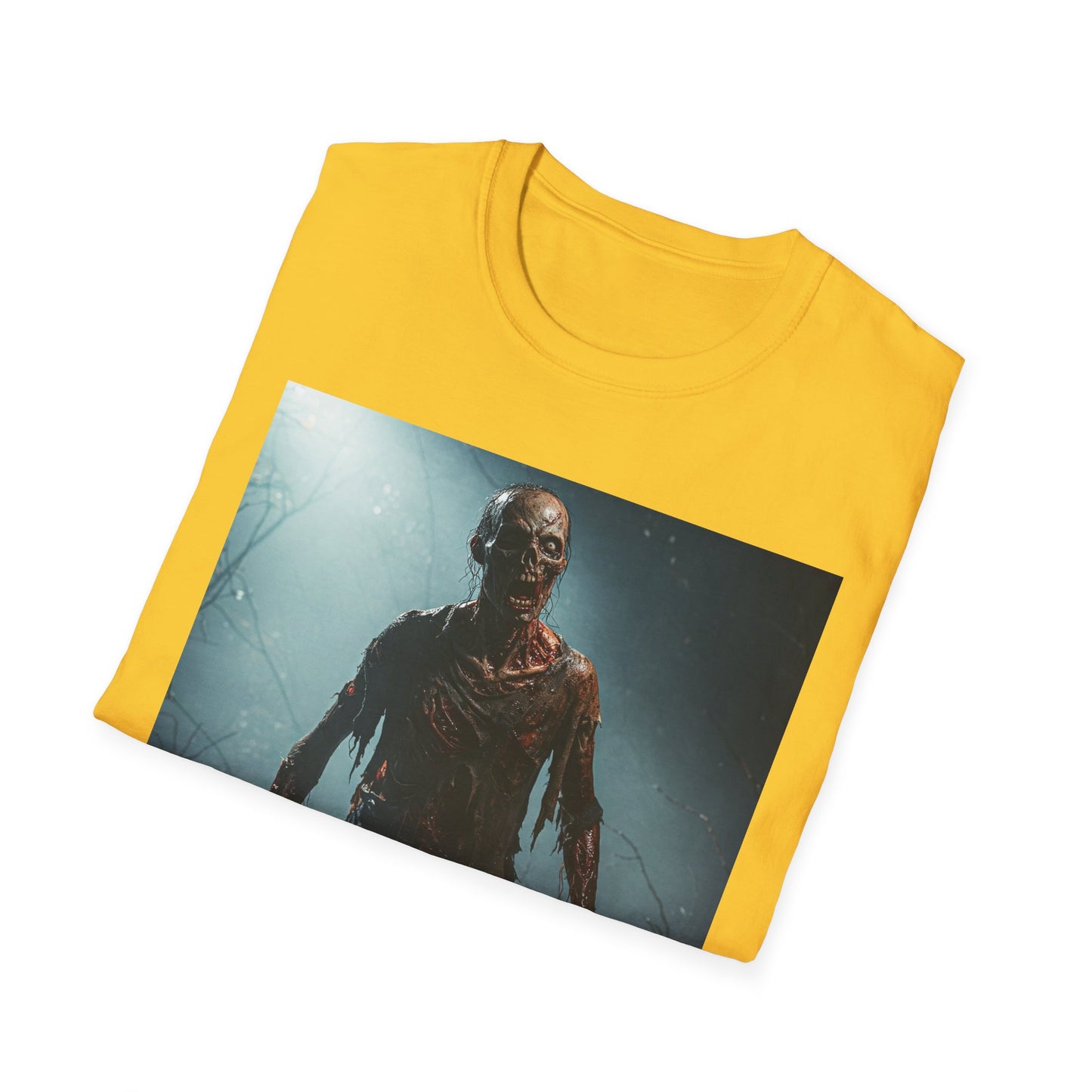 Apocalyptic Portrait Tee, bold, decaying zombie graphic