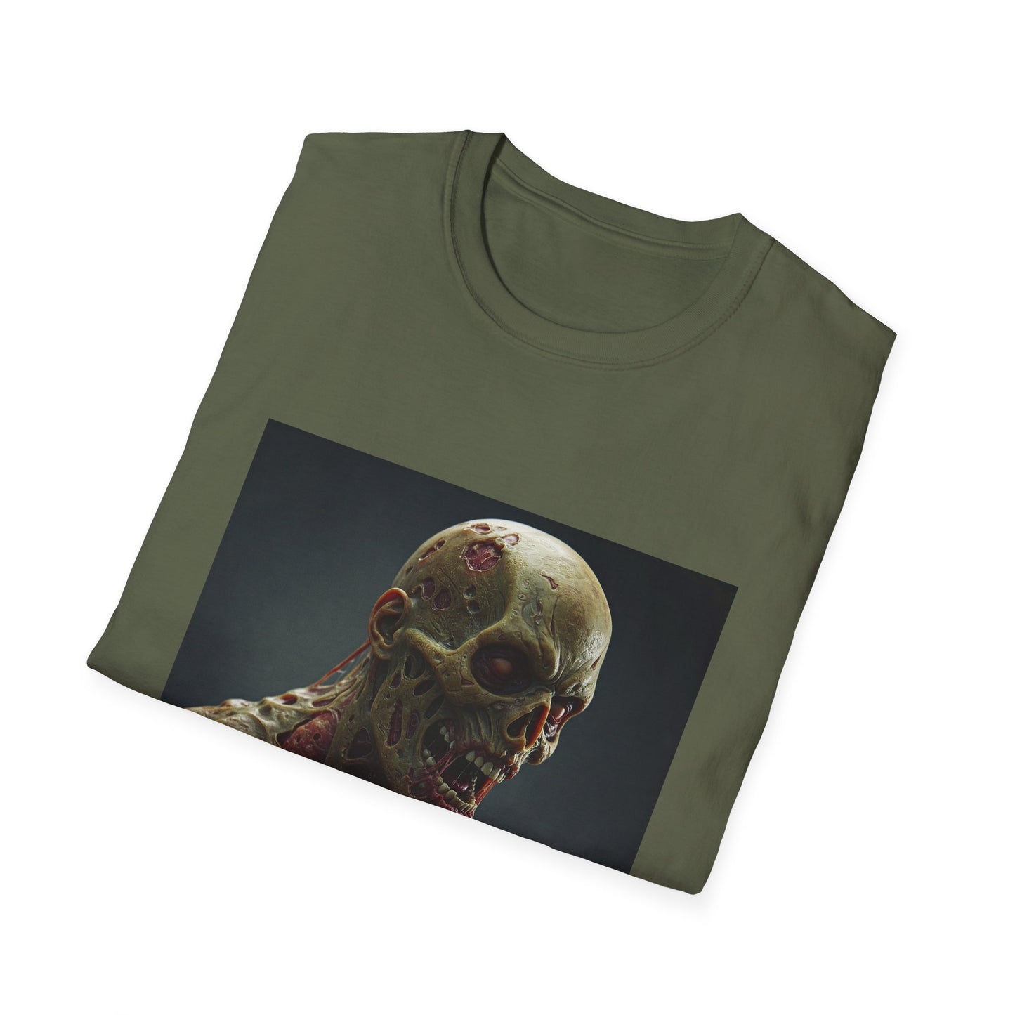 Apocalyptic Portrait Tee, bold, decaying zombie graphic