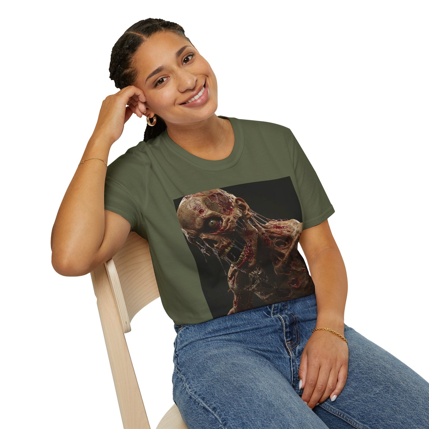 Zombie Art Unisex Softstyle T-Shirt - Graphic Horror Tee