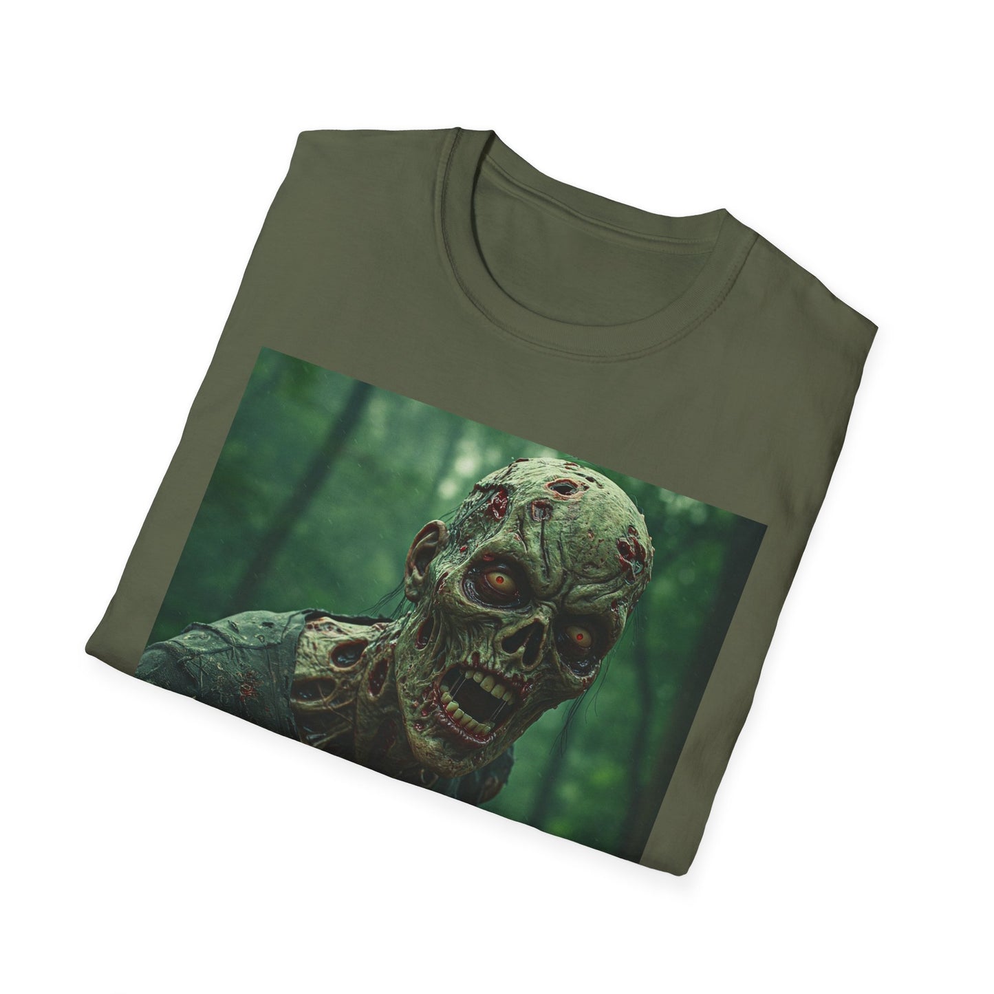 Apocalyptic Portrait Tee, bold, decaying zombie graphic