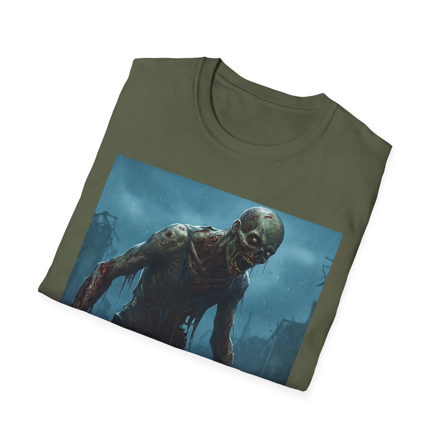 Unisex Horror Graphic T-Shirt - Zombie Design for Halloween & Horror Fans