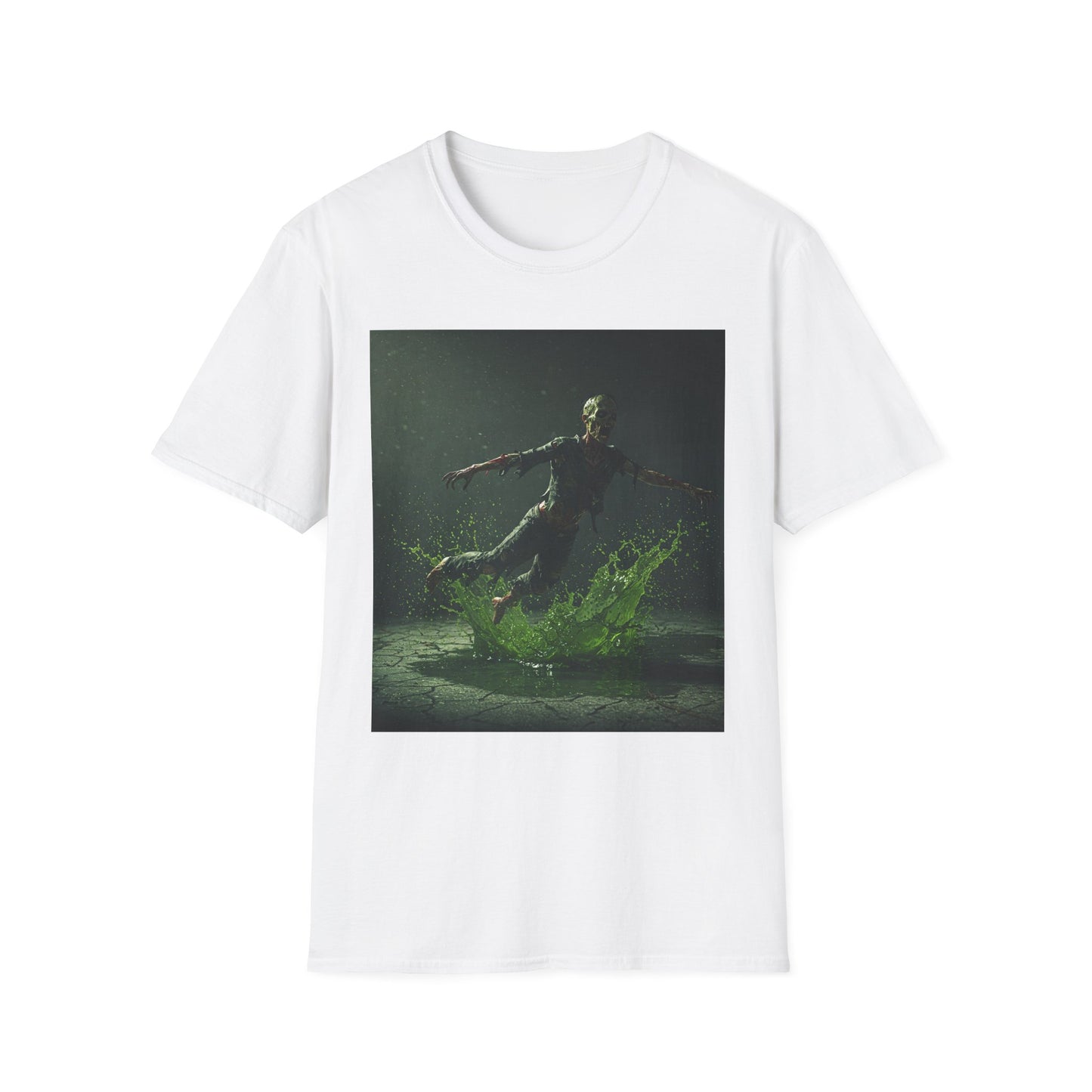 Apocalyptic Portrait Tee, bold, decaying zombie graphic