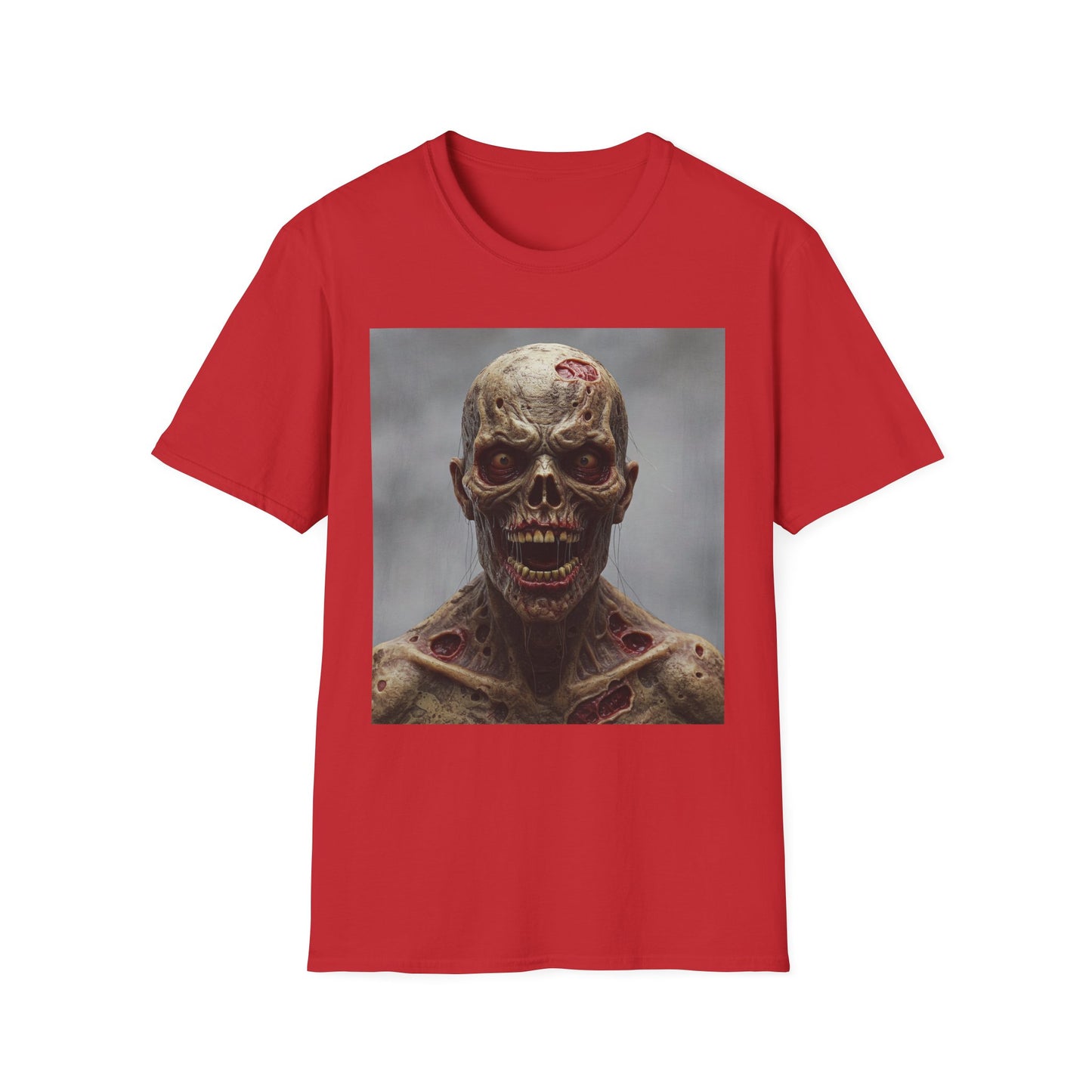 Apocalyptic Portrait Tee, bold, decaying zombie graphic