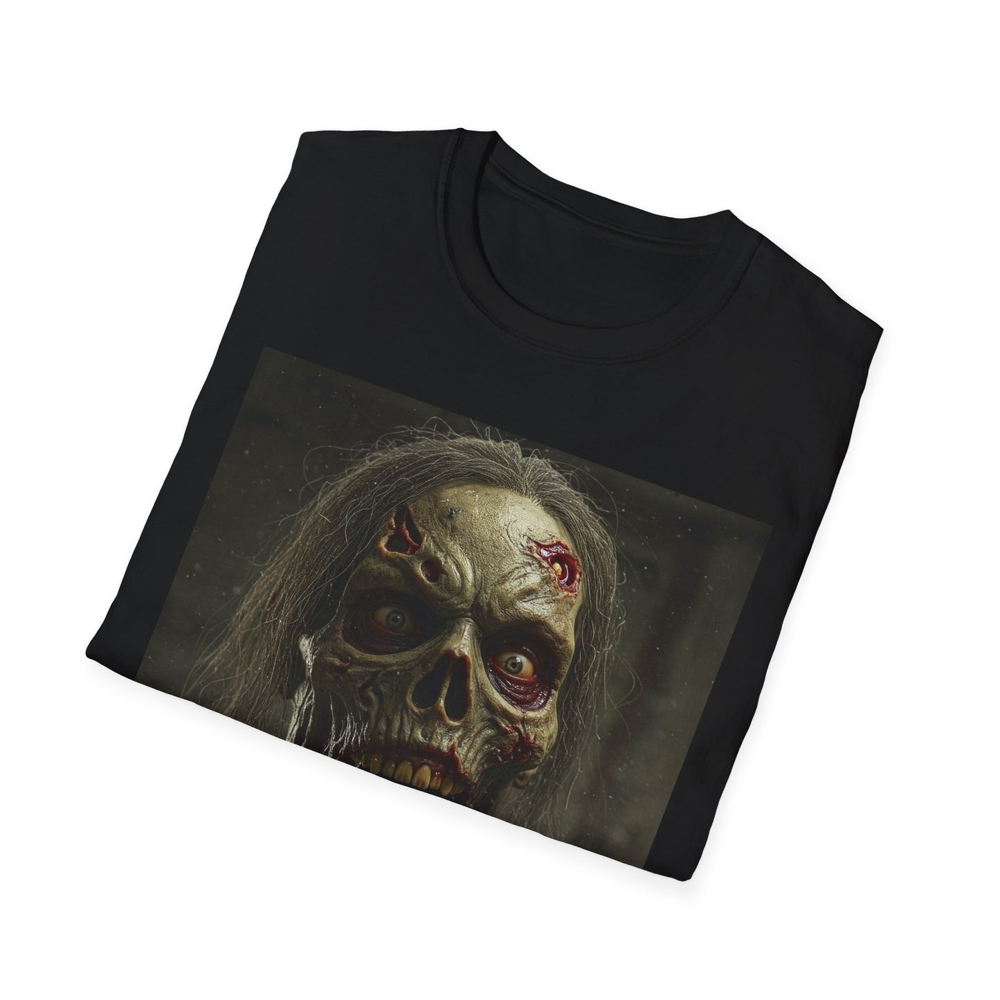 Apocalyptic Portrait Tee, bold, decaying zombie graphic