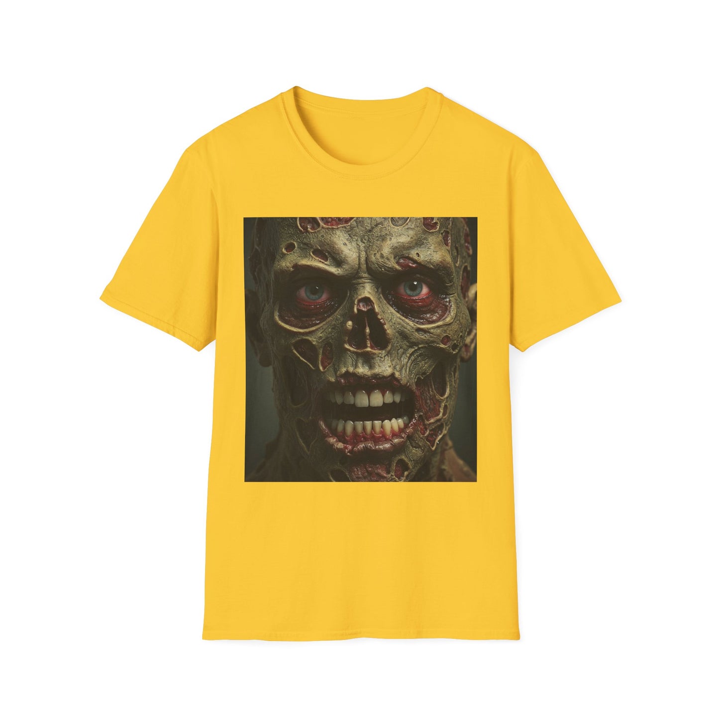 Apocalyptic Portrait Tee, bold, decaying zombie graphic