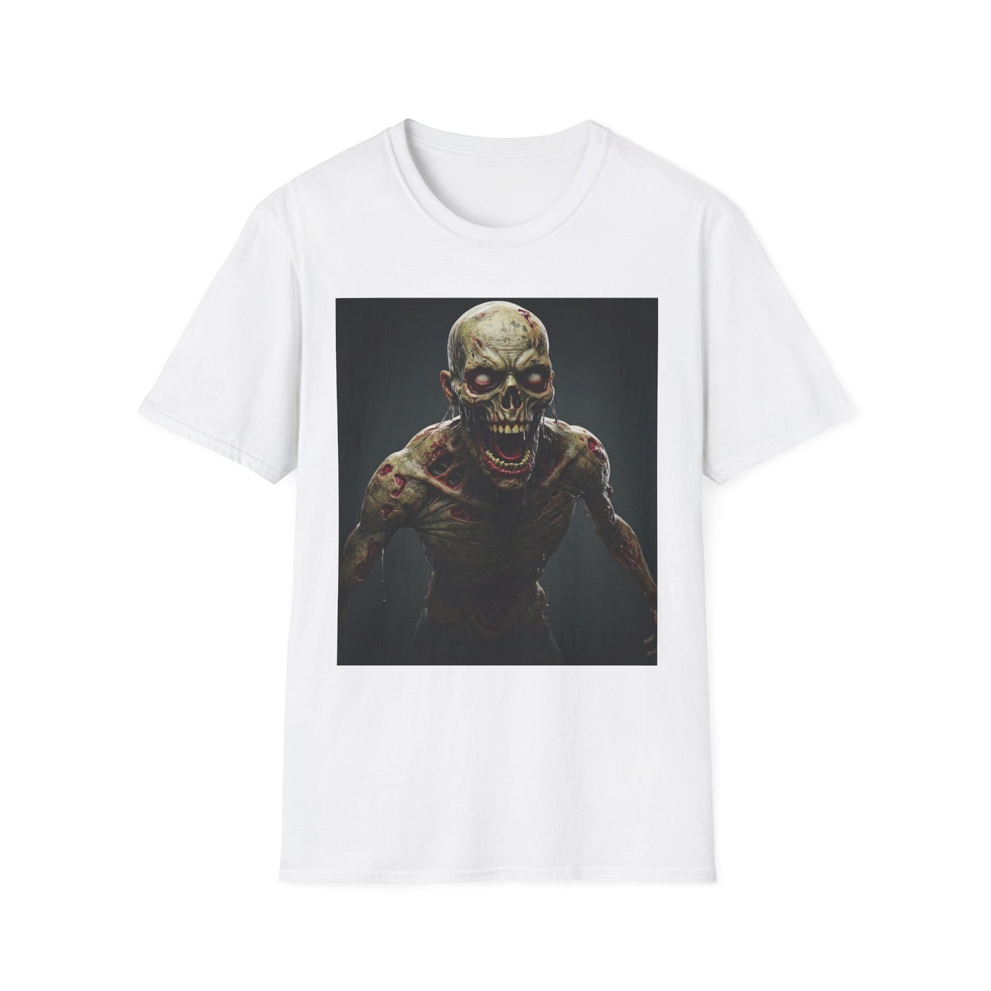 Apocalyptic Portrait Tee, bold, decaying zombie graphic