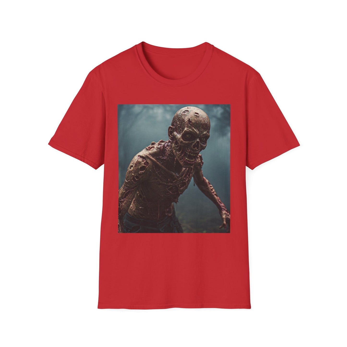 Apocalyptic Portrait Tee, bold, decaying zombie graphic