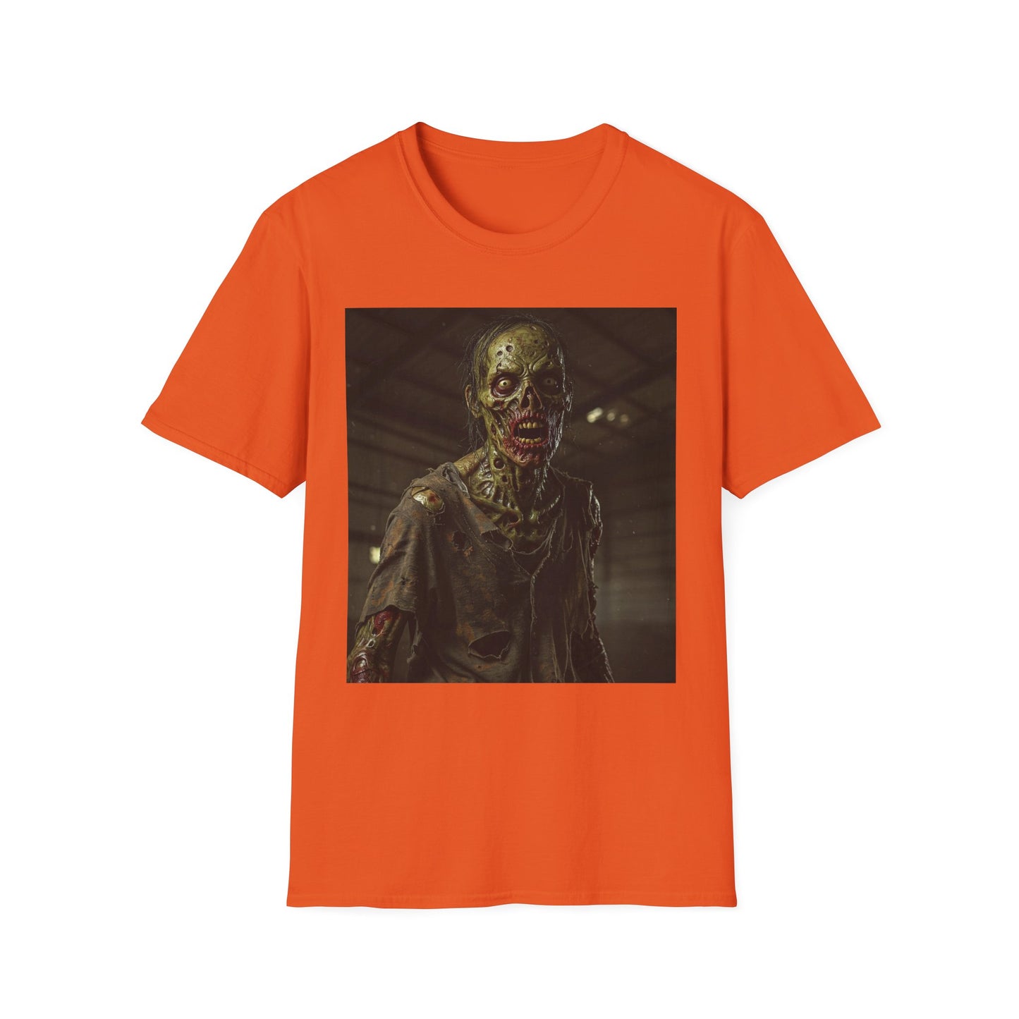 Apocalyptic Portrait Tee, bold, decaying zombie graphic