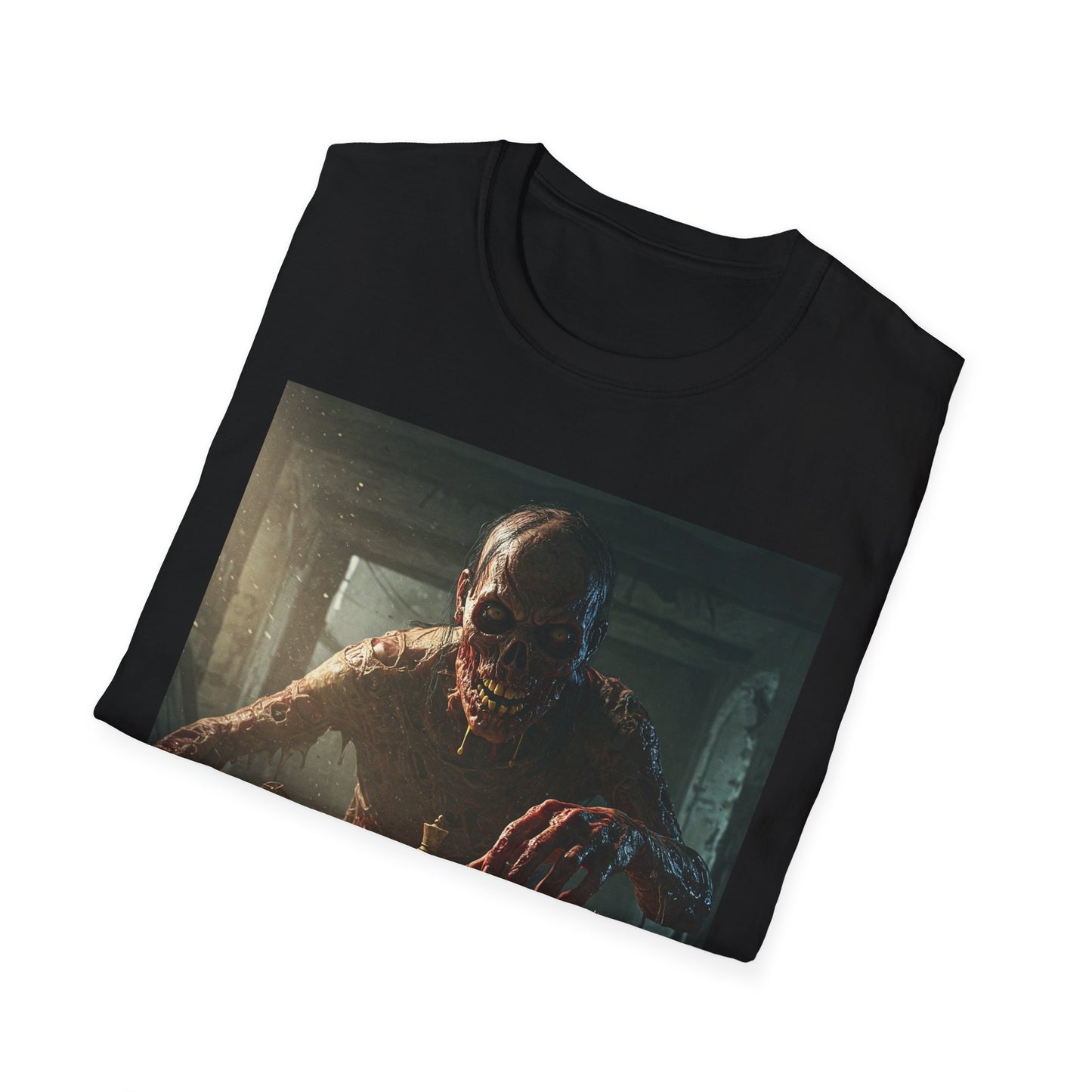 Zombie Chess Apocalyptic Portrait Tee, bold, decaying zombie graphic