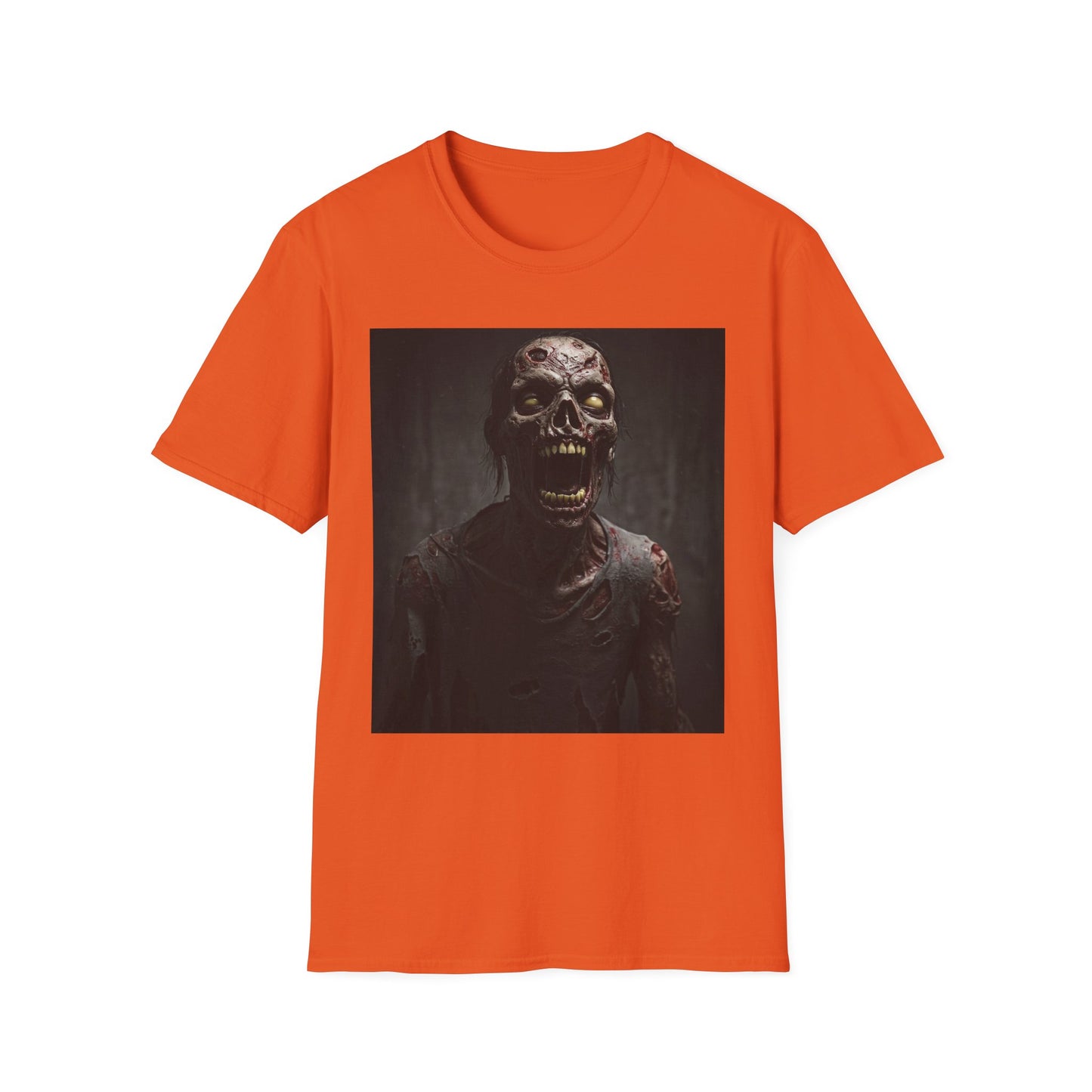 Apocalyptic Portrait Tee, bold, decaying zombie graphic