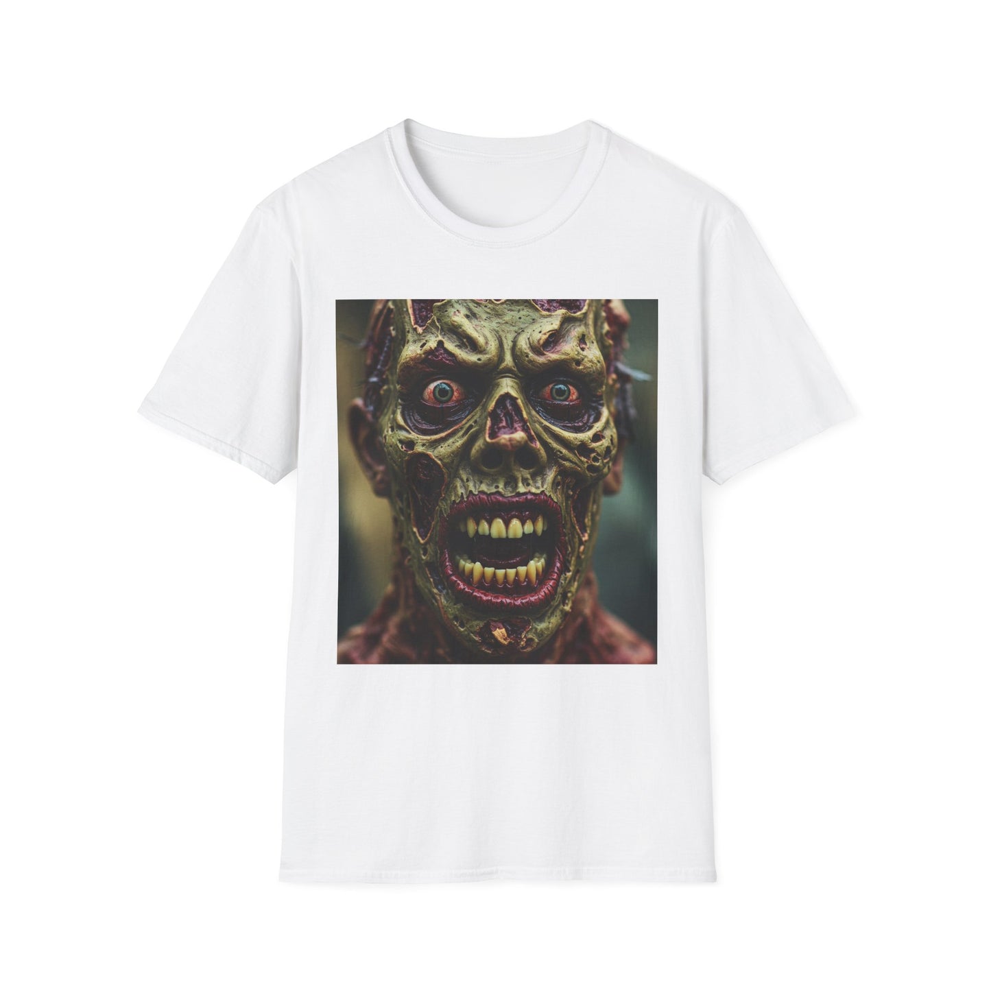 Apocalyptic Portrait Tee, bold, decaying zombie graphic