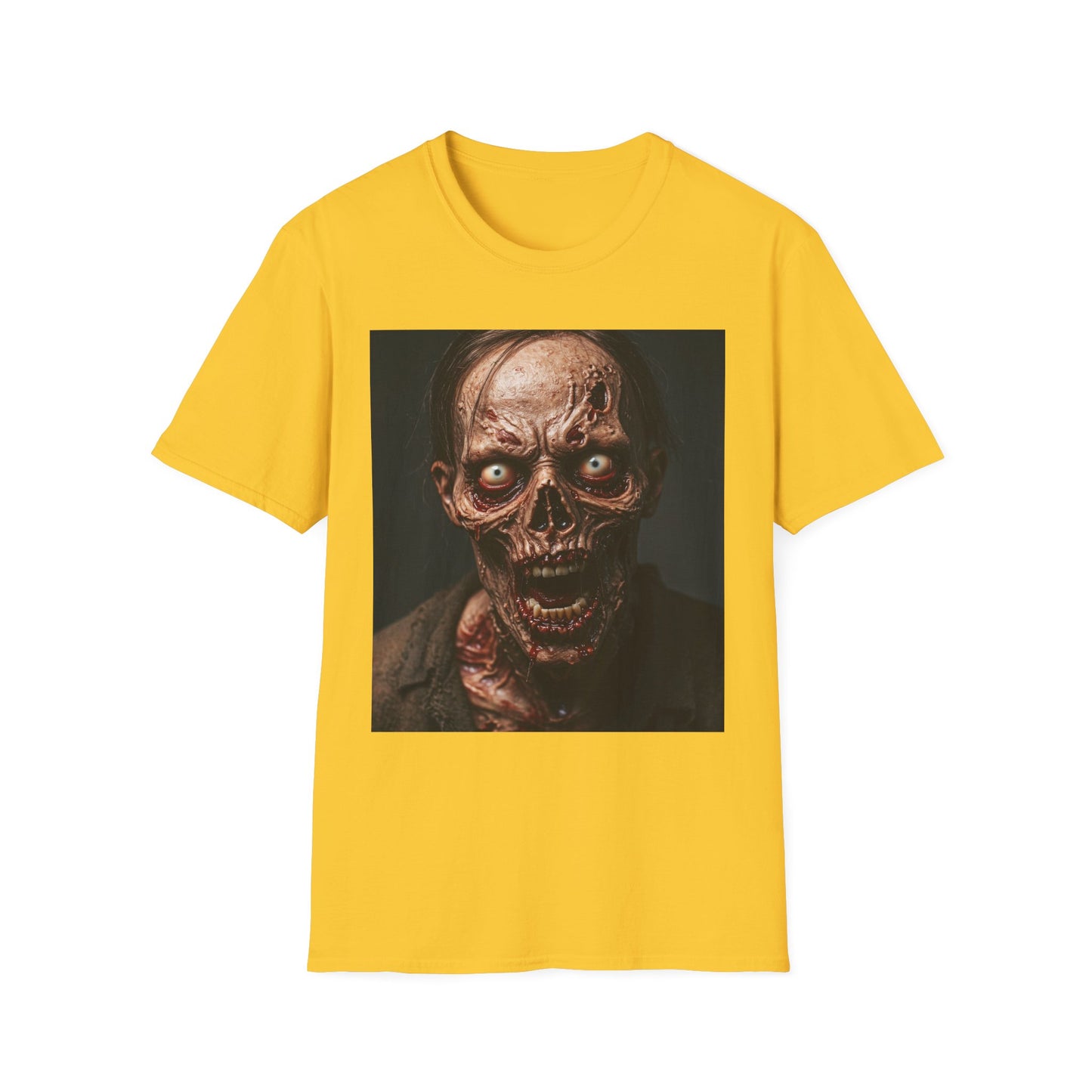 Apocalyptic Portrait Tee, bold, decaying zombie graphic