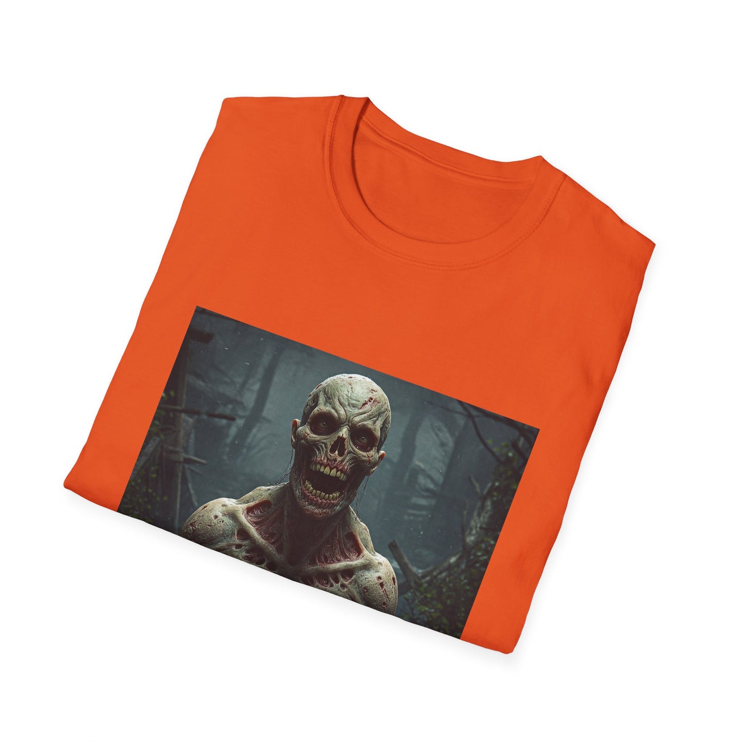 Apocalyptic Portrait Tee, bold, decaying zombie graphic