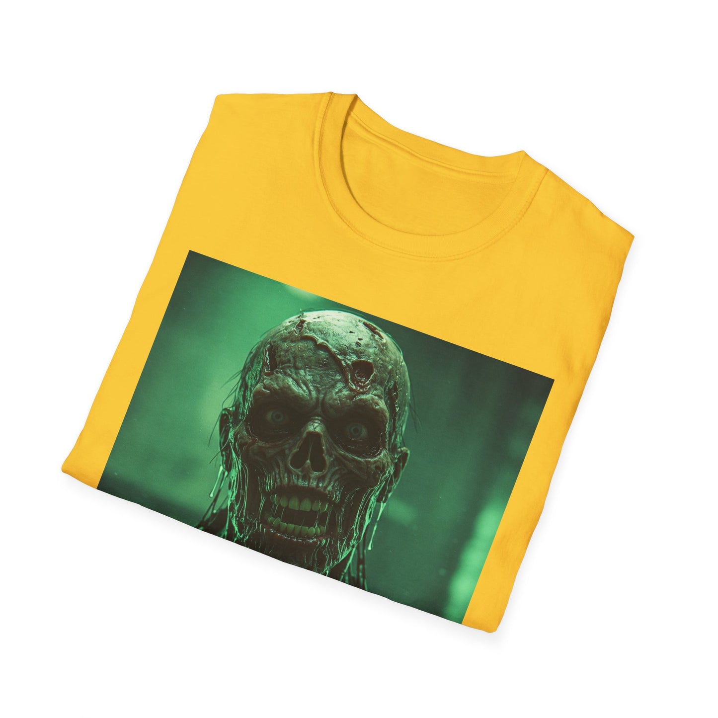 Apocalyptic Portrait Tee, bold, decaying zombie graphic