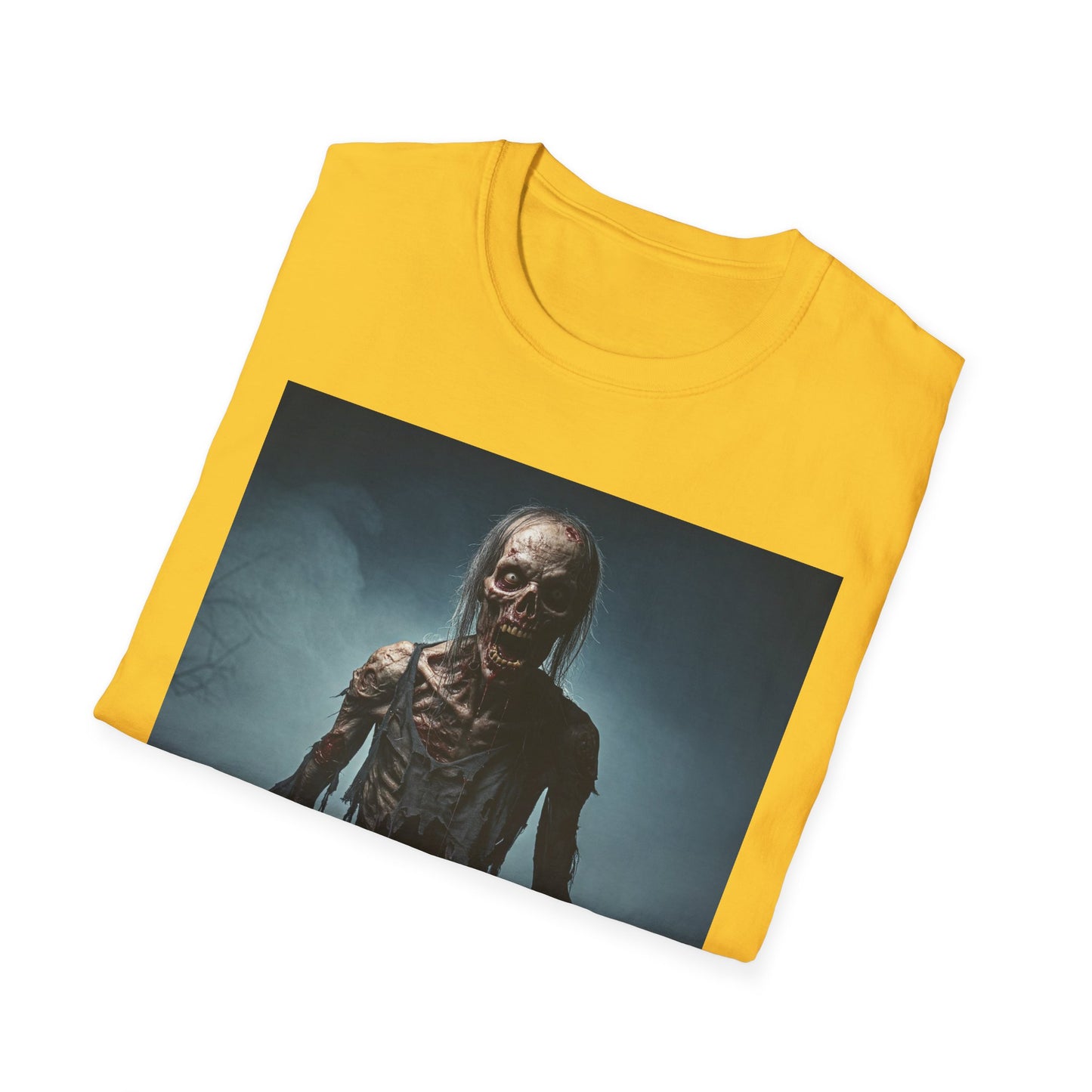 Apocalyptic Portrait Tee, bold, decaying zombie graphic