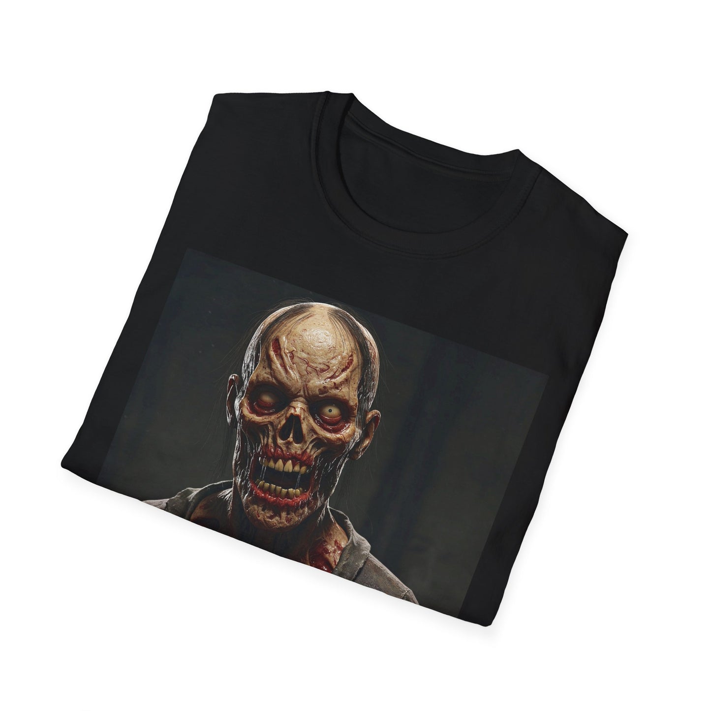 Apocalyptic Portrait Tee, bold, decaying zombie graphic